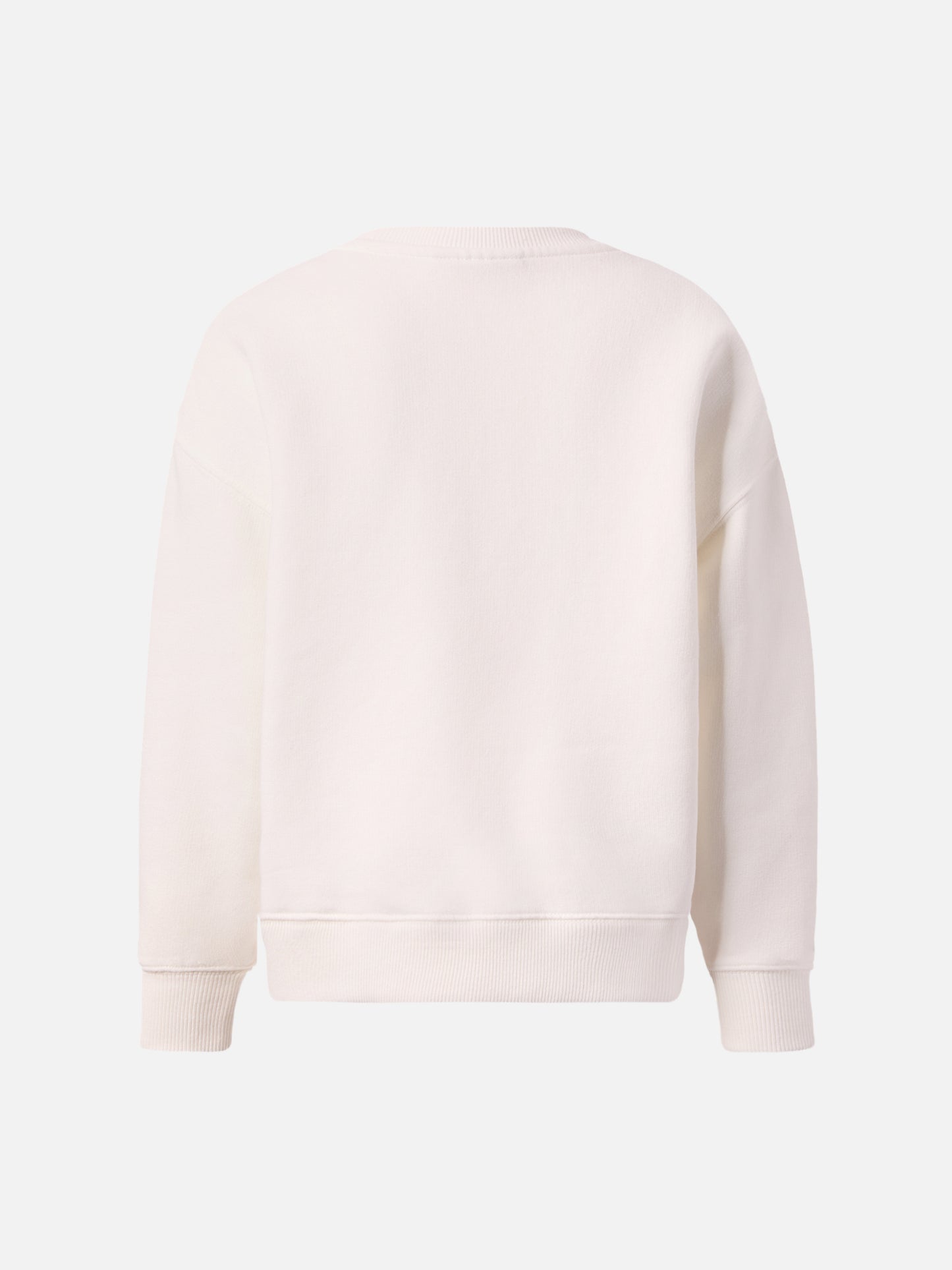 Briony crewneck sweatshirt in leopard-print white terry