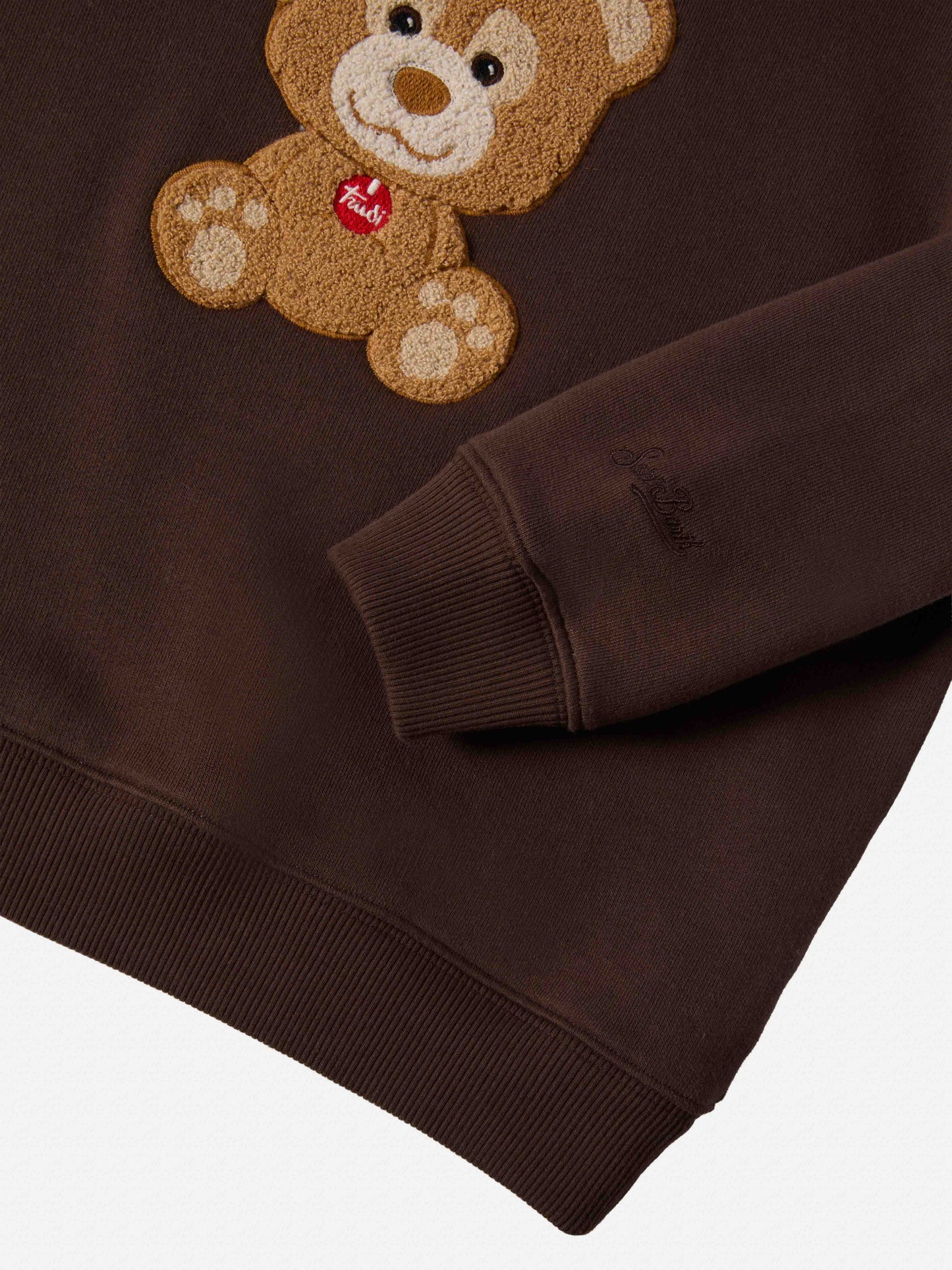 Felpa girocollo Briony con patch in spugna orsetto Trudi | SPECIAL EDITION TRUDI