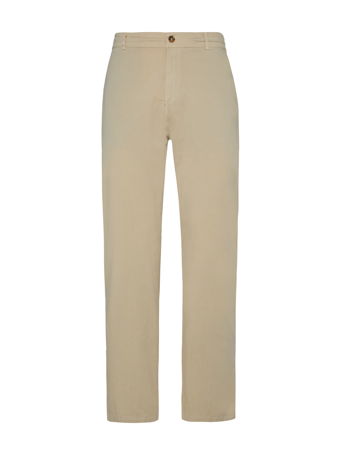 Pantaloni in cotone beige Calais con coulisse