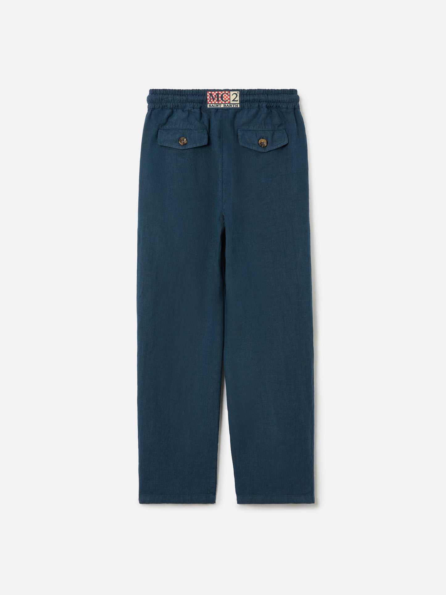 Pantalón Calais Jr azul marino en lino