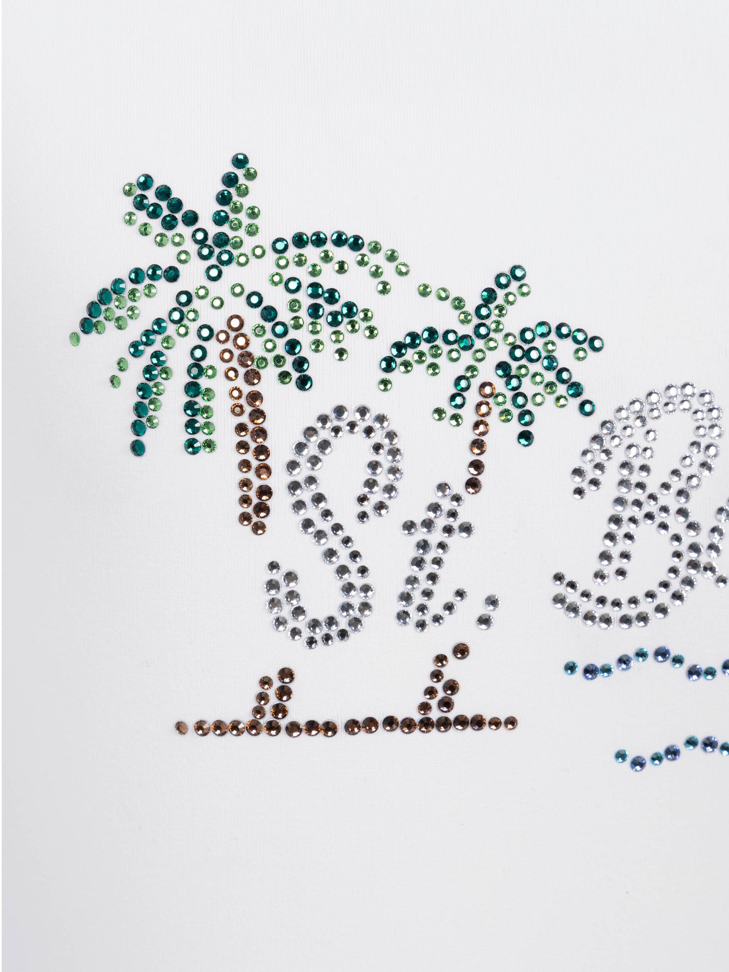 Cara one-piece swimsuit with St. Barth sunset rhinestone design - MC2 Saint Barth