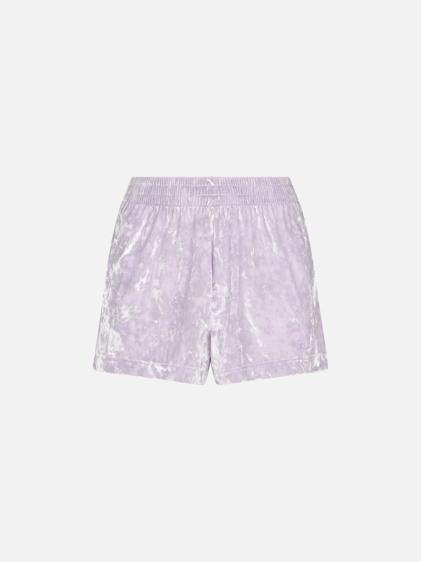 Woman lilac chenille pull up shorts Cate - MC2 Saint Barth
