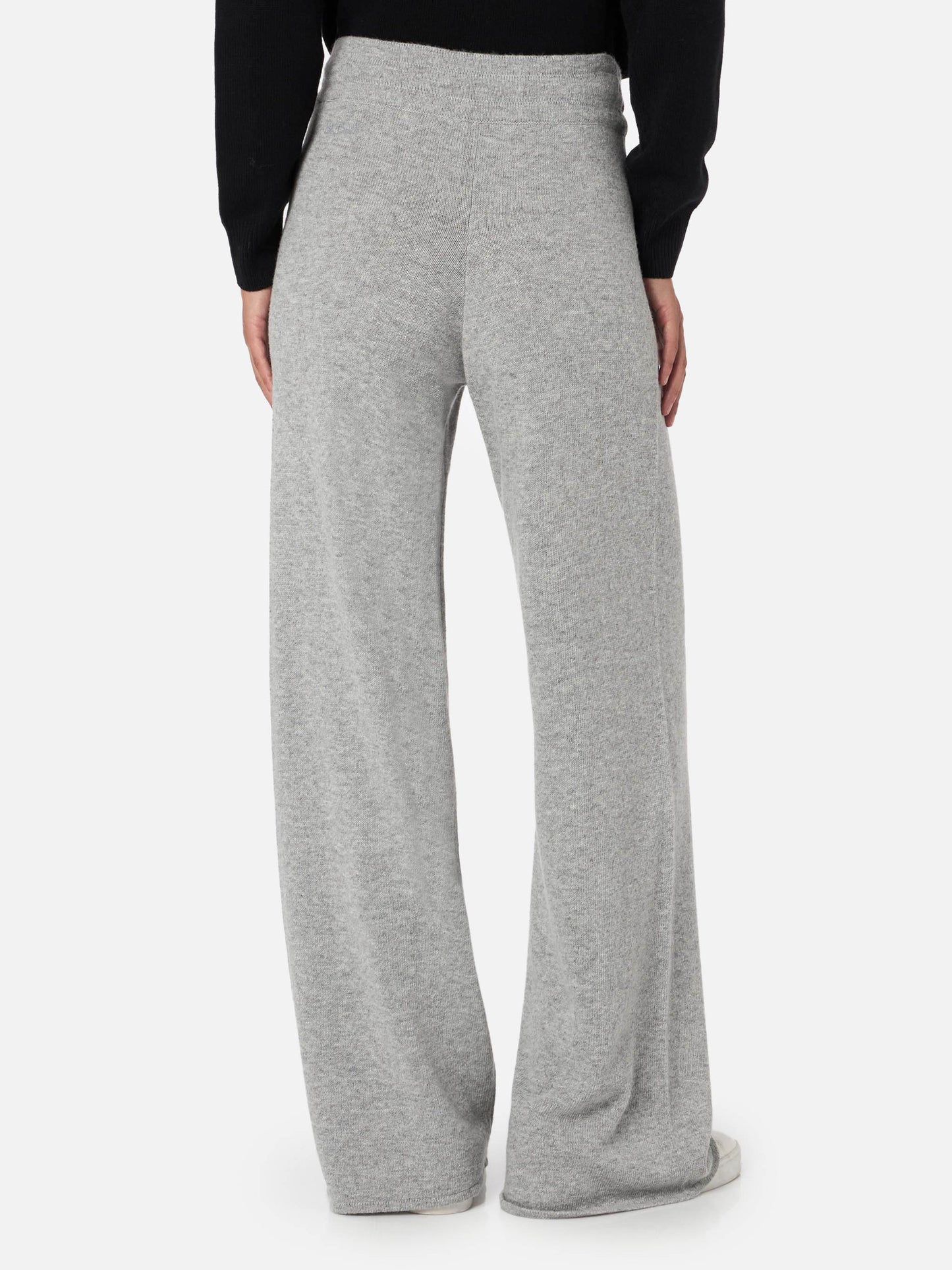 Pantaloni da donna in maglia grigio mélange Cambon