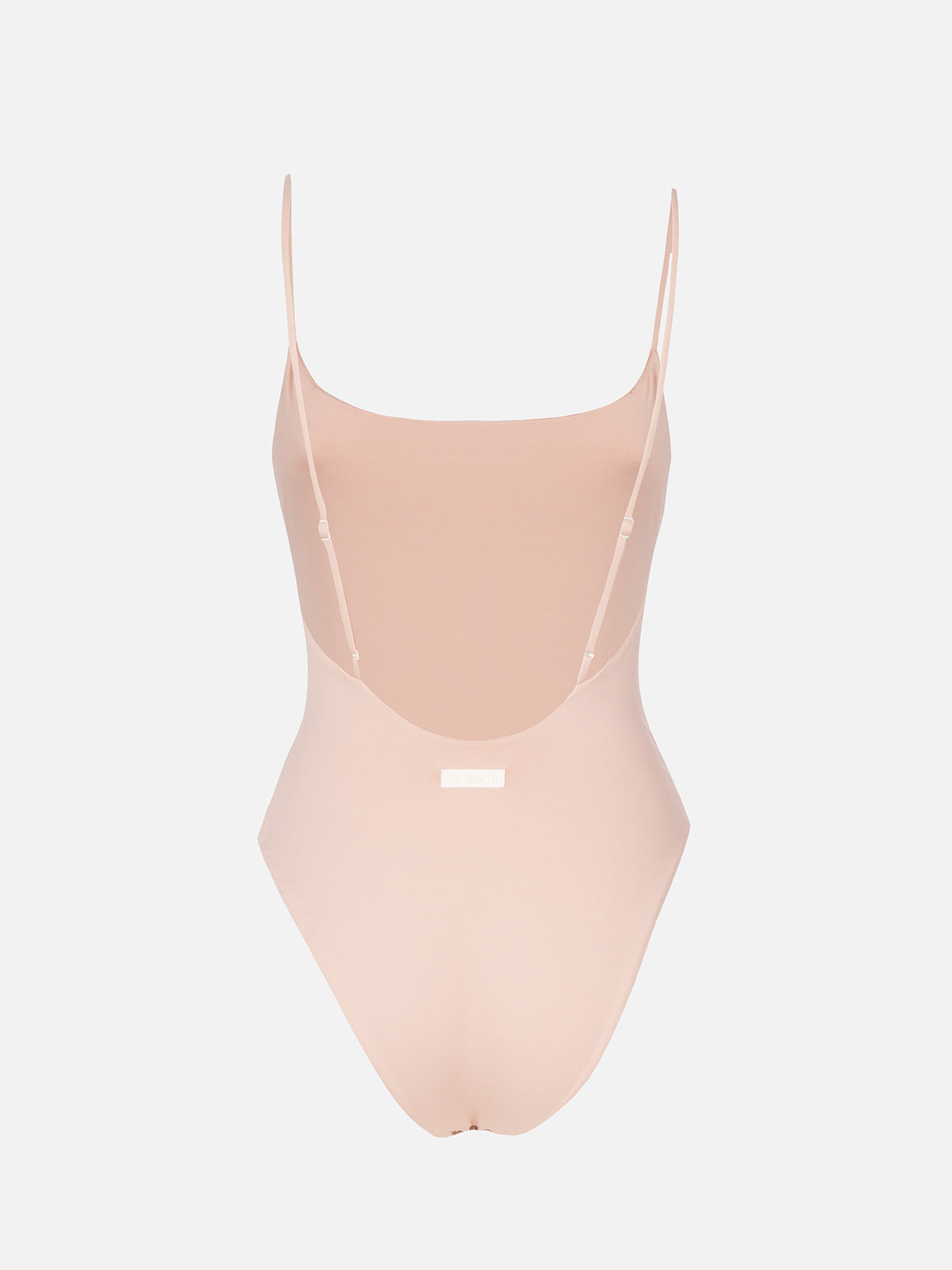 Woman pale one-piece swimsuit Cecille with rhinestones - MC2 Saint Barth