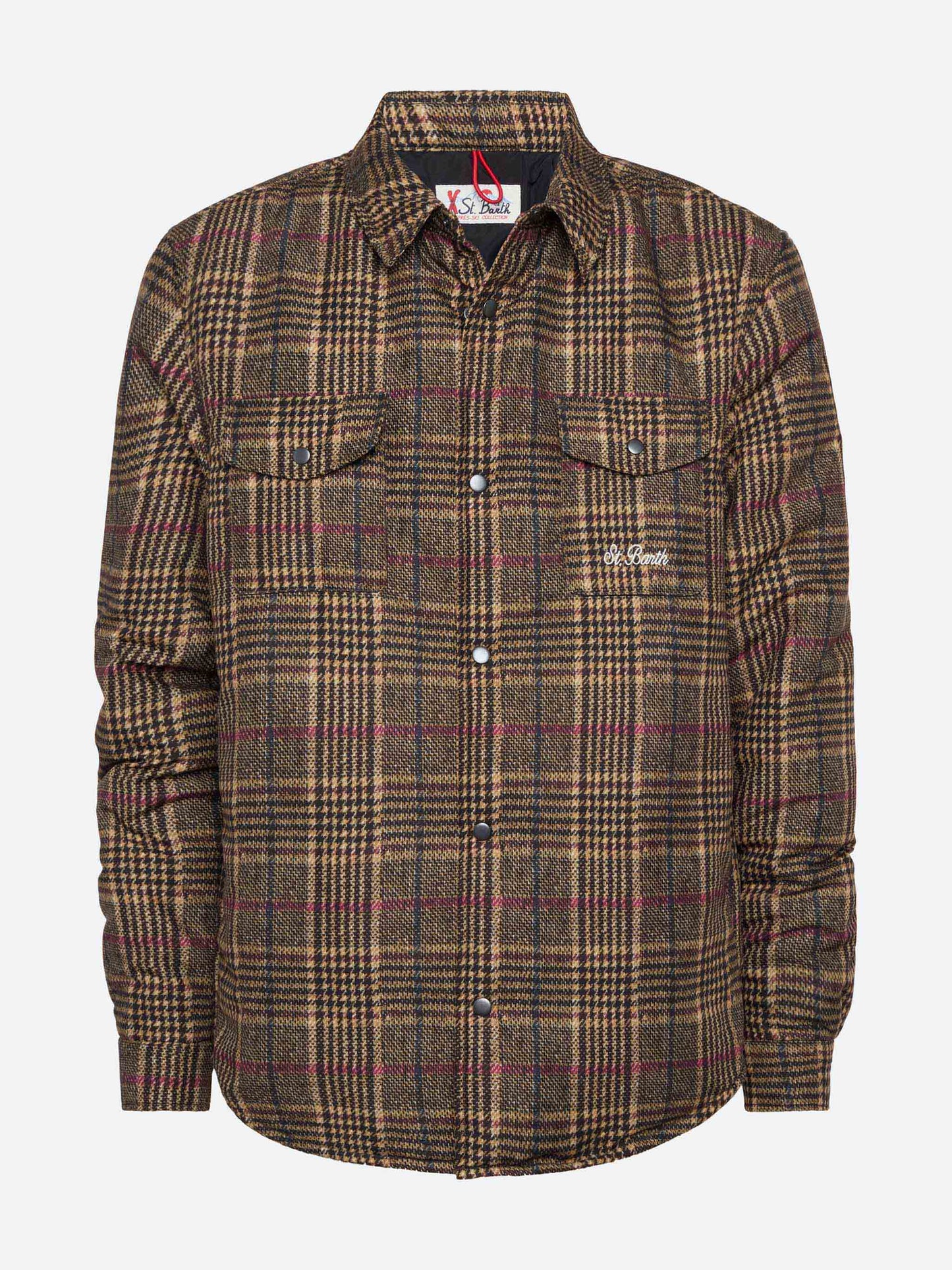 Technic fabric overshirt Chalet with Prince of Wales print - MC2 Saint Barth