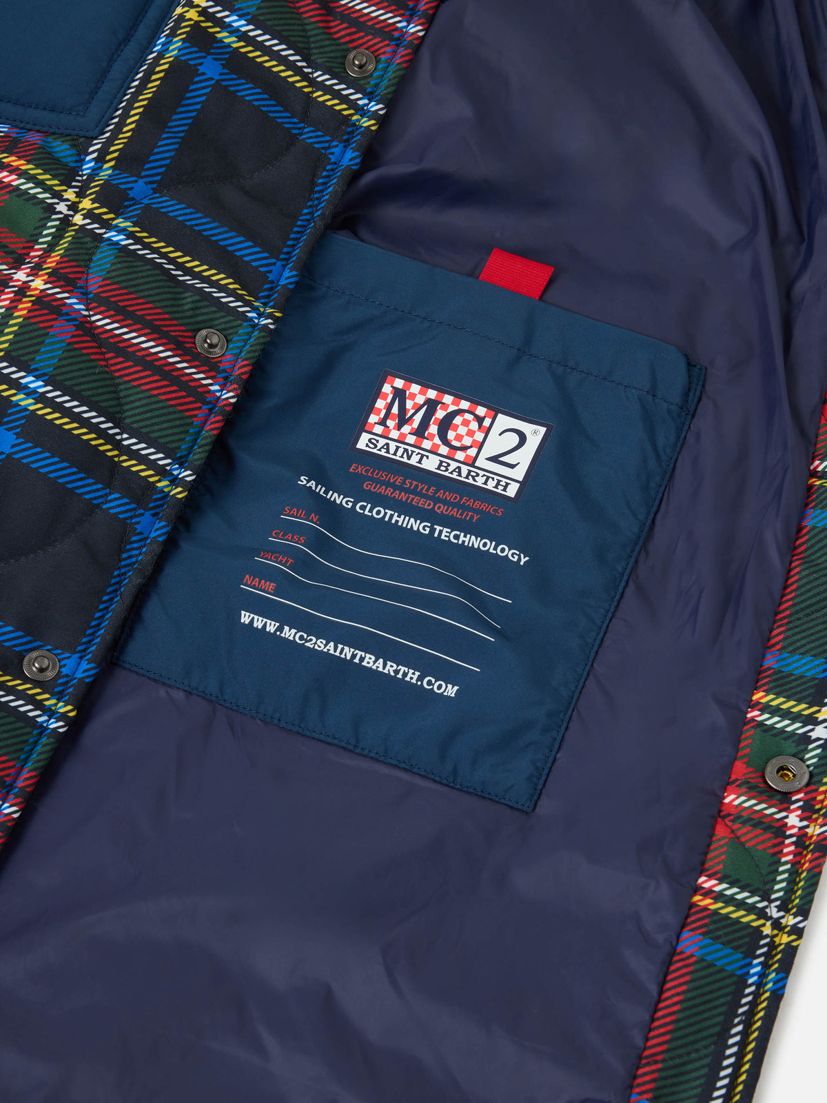 Gepolstertes Overshirt im Chalet-Tartan
