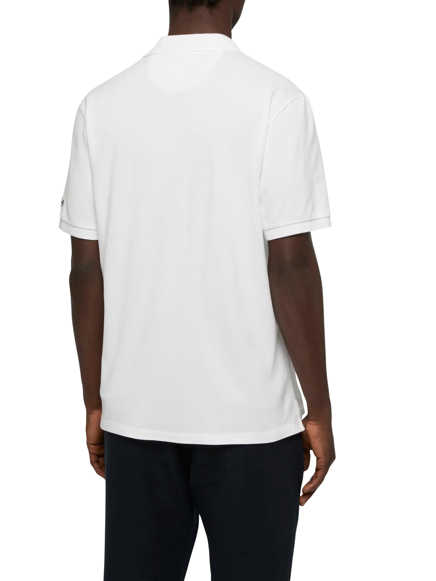 White cotton piquet buttonless polo shirt Charles - MC2 Saint Barth