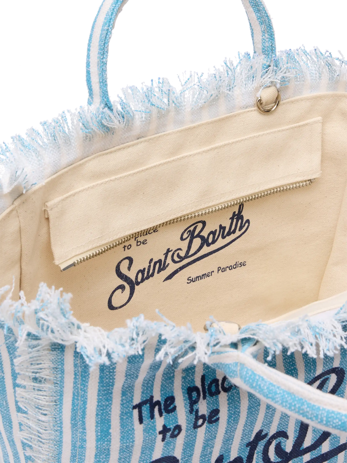 Colette linen handbag with striped print - MC2 Saint Barth