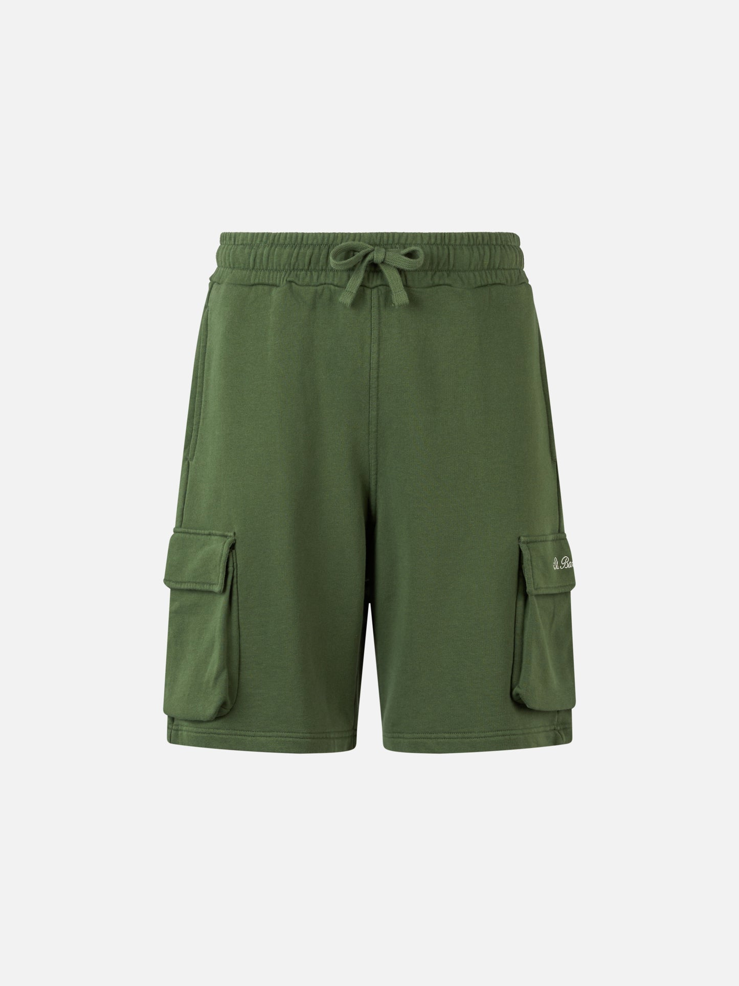 Man military green cargo short pants Cargy - MC2 Saint Barth