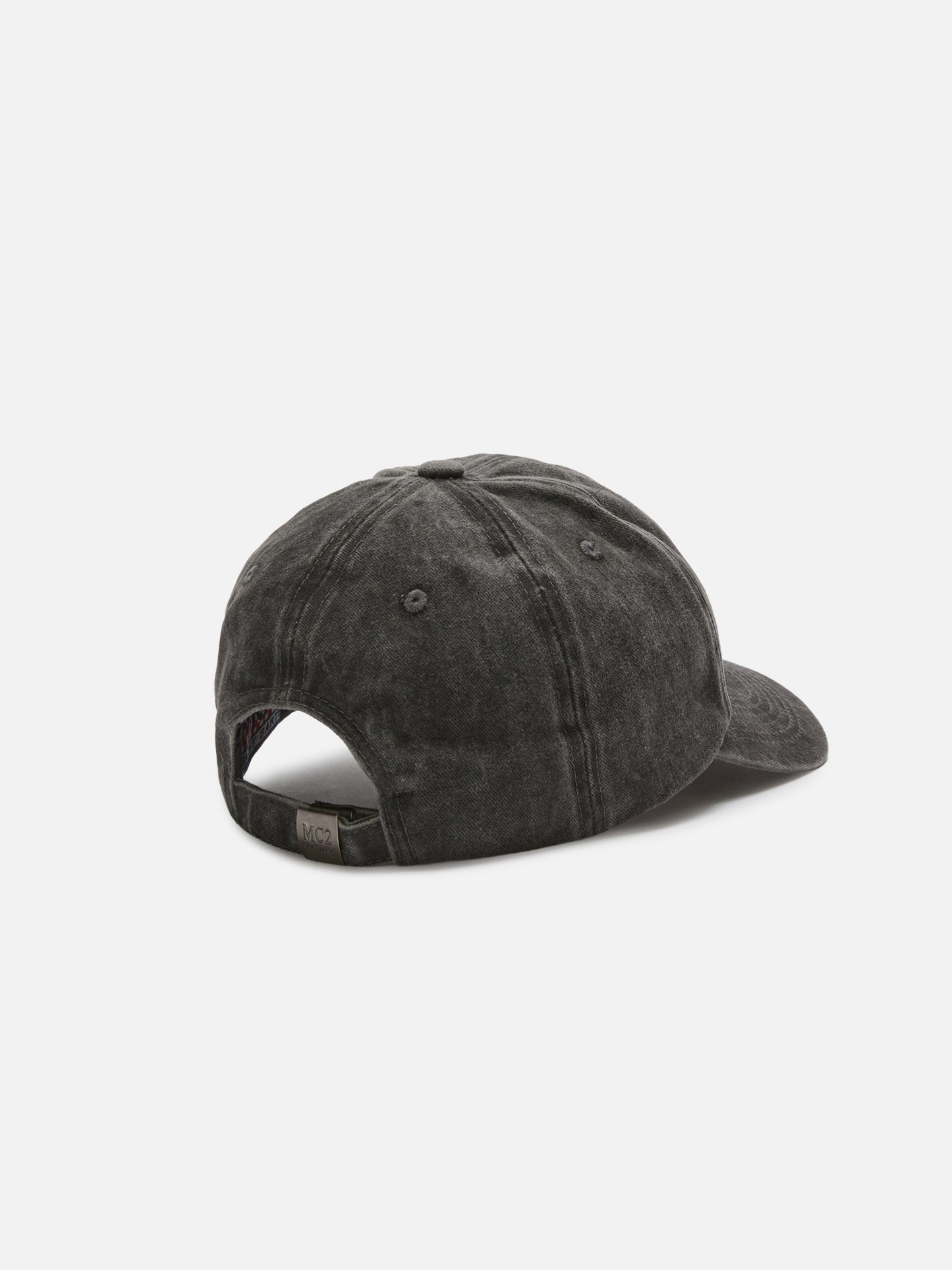 Cappellino Davis con visiera in cotone grigio scuro con logo ricamato