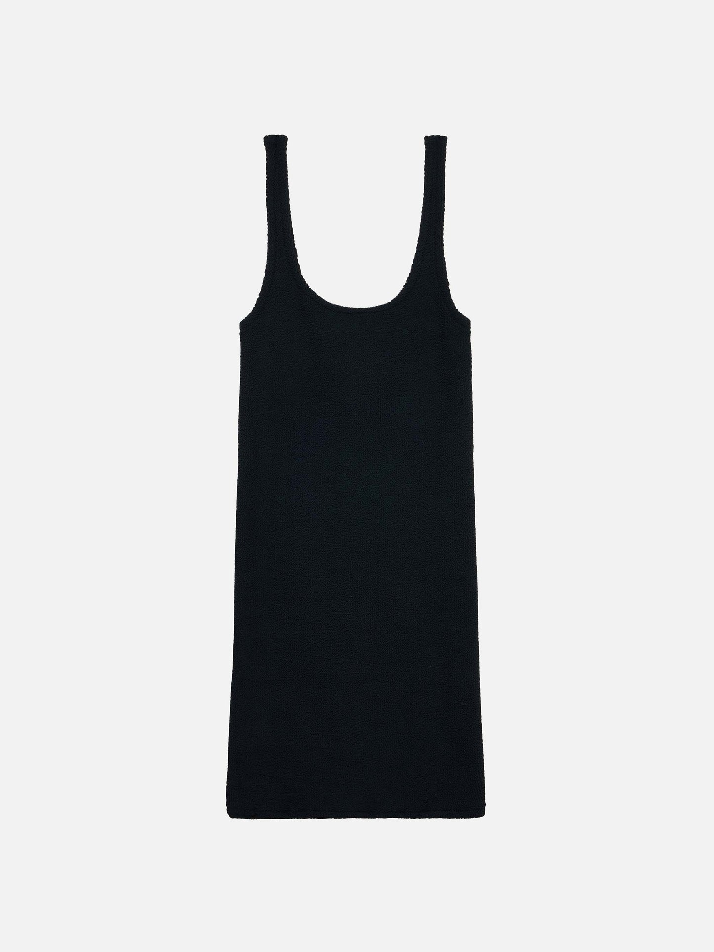 Deana Black Crinkle Tank Dress - MC2 Saint Barth
