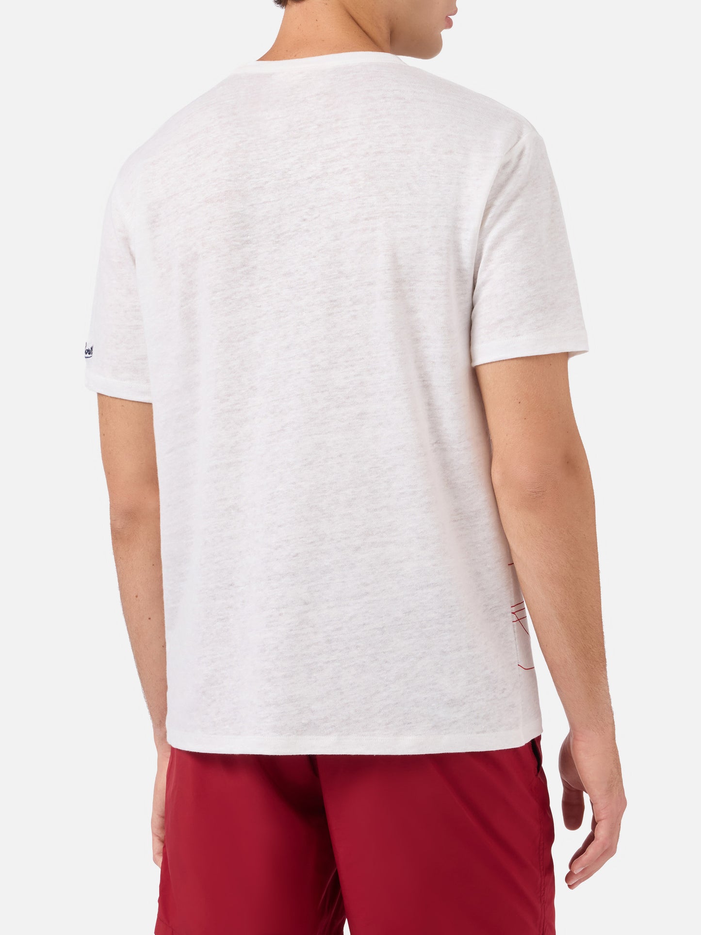 T-shirt Ecstasea in lino jersey con stampa Ibiza