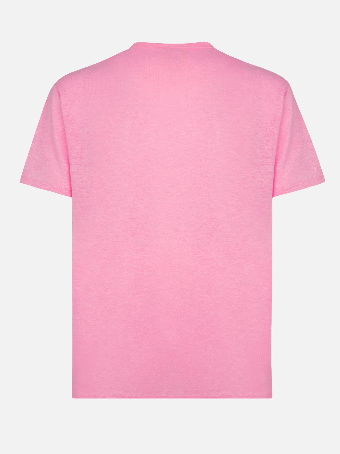 Bubble pink linen jersey t-shirt Ecstasea - MC2 Saint Barth
