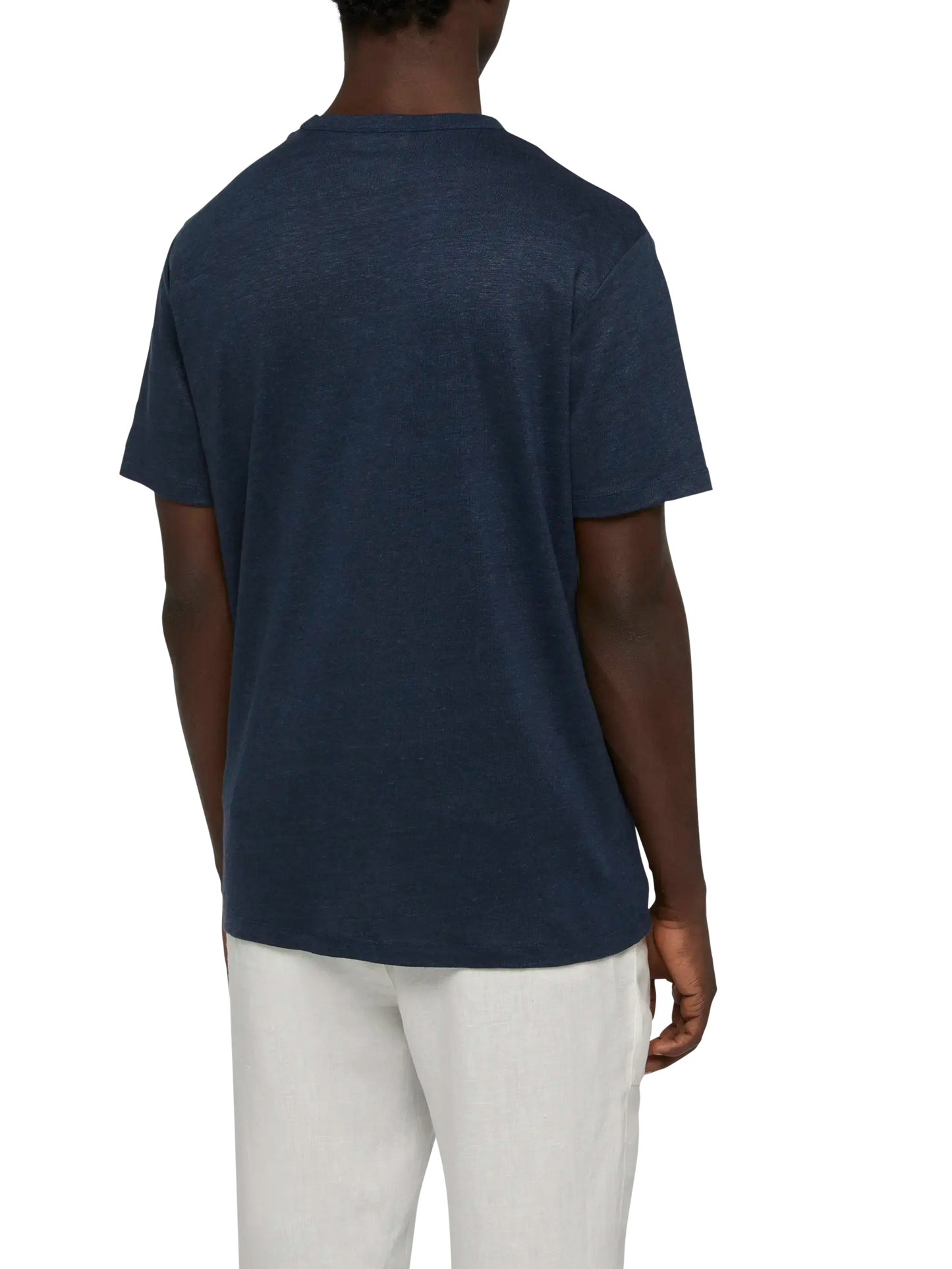 Navy blue linen jersey t-shirt Ecstasea - MC2 Saint Barth