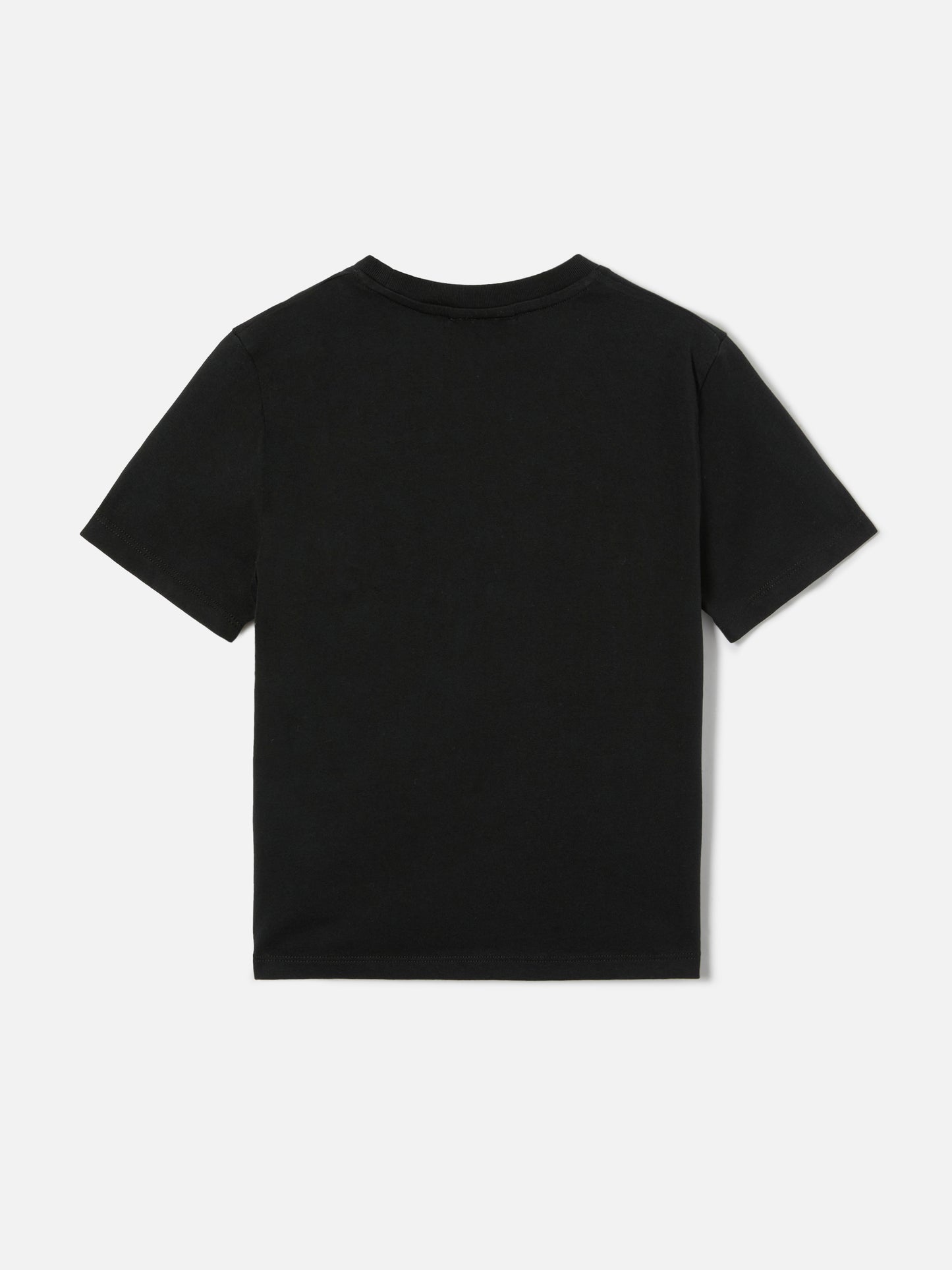 Camiseta Elly en algodón negro con parche de logo de animal print