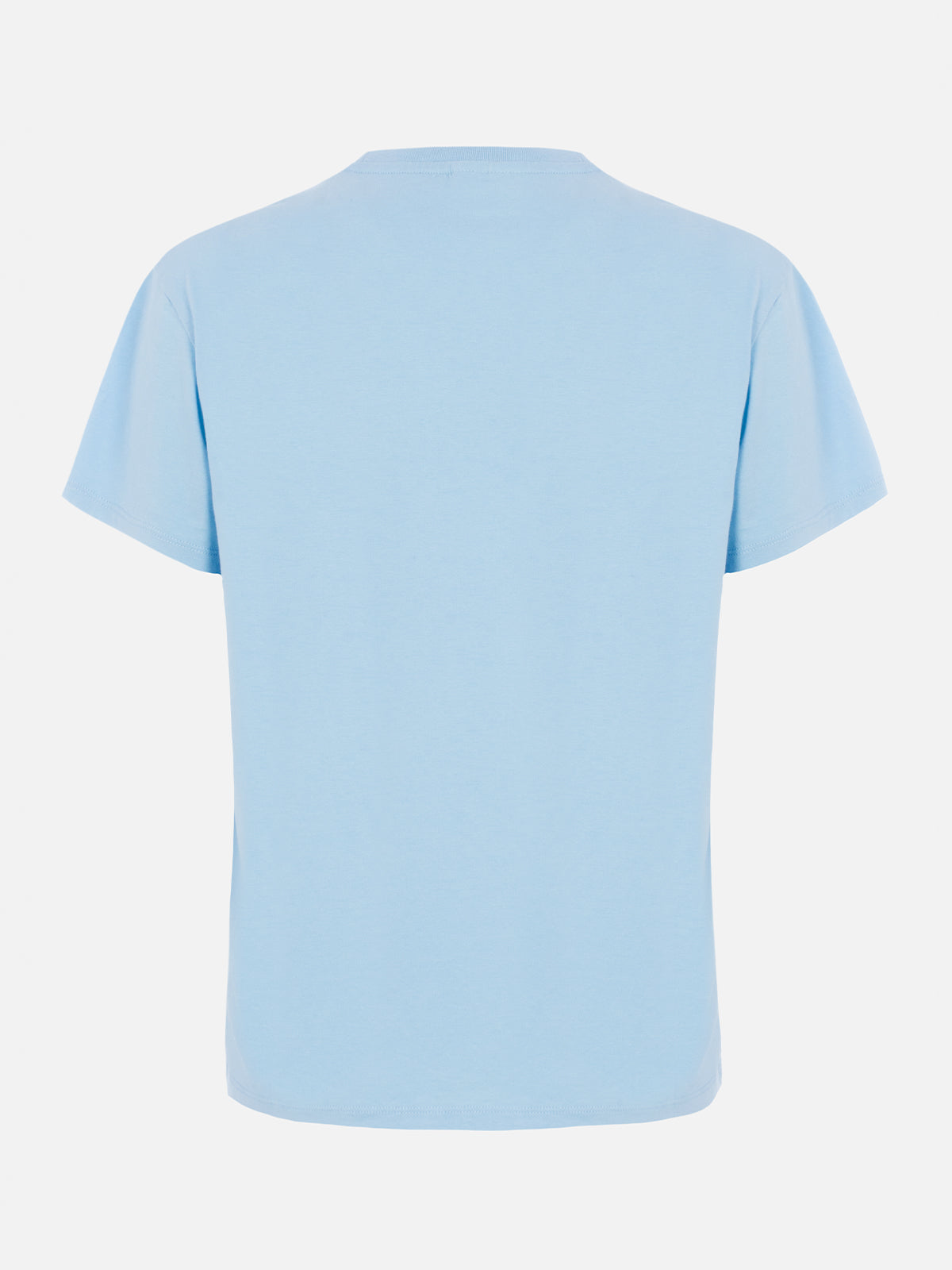 Woman light blue cotton jersey crewneck t-shirt Emilie - MC2 Saint Barth