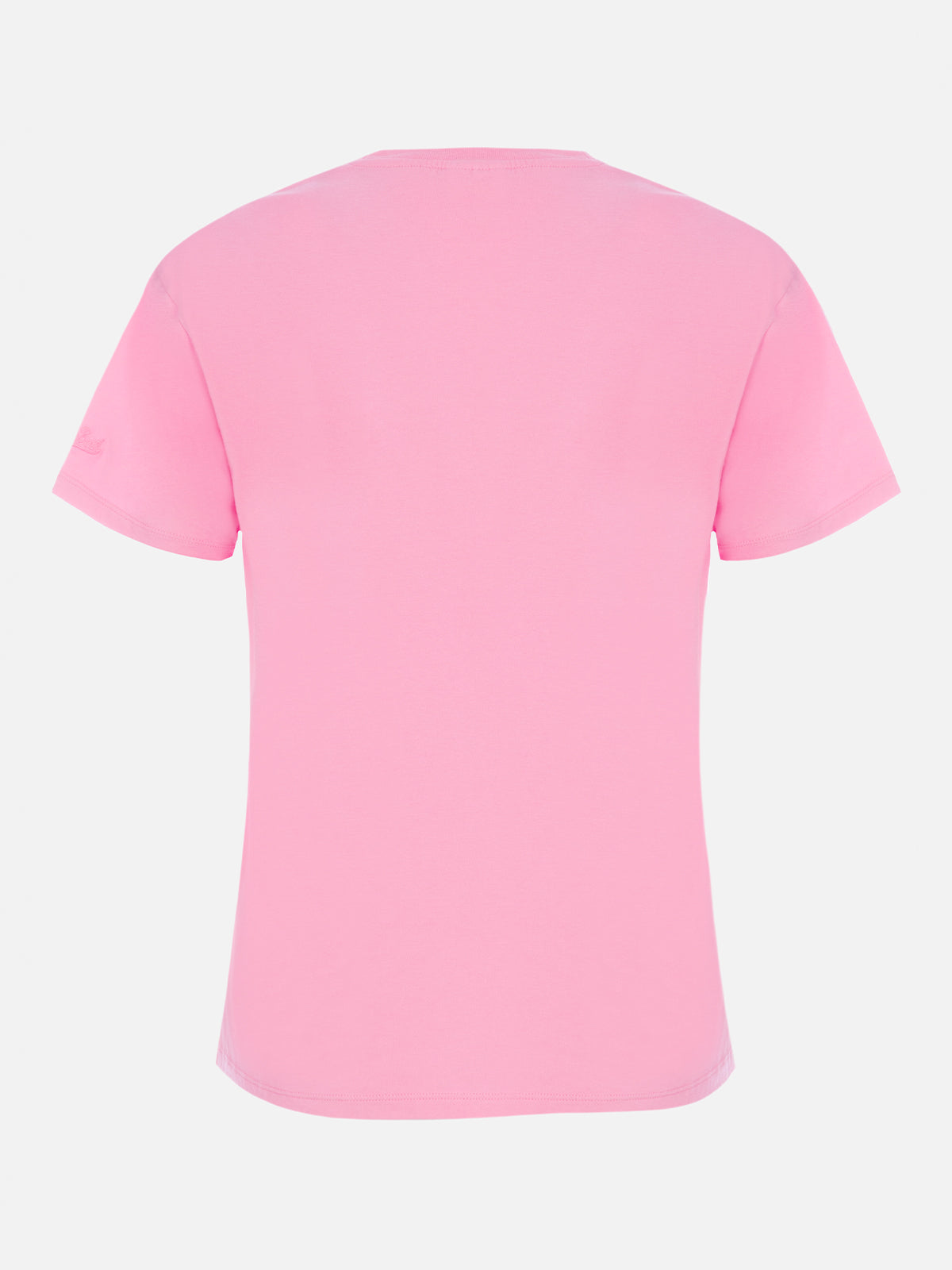 Woman cotton jersey crewneck t-shirt Emilie with Barbie St. Barth print | BARBIE SPECIAL EDITION - MC2 Saint Barth