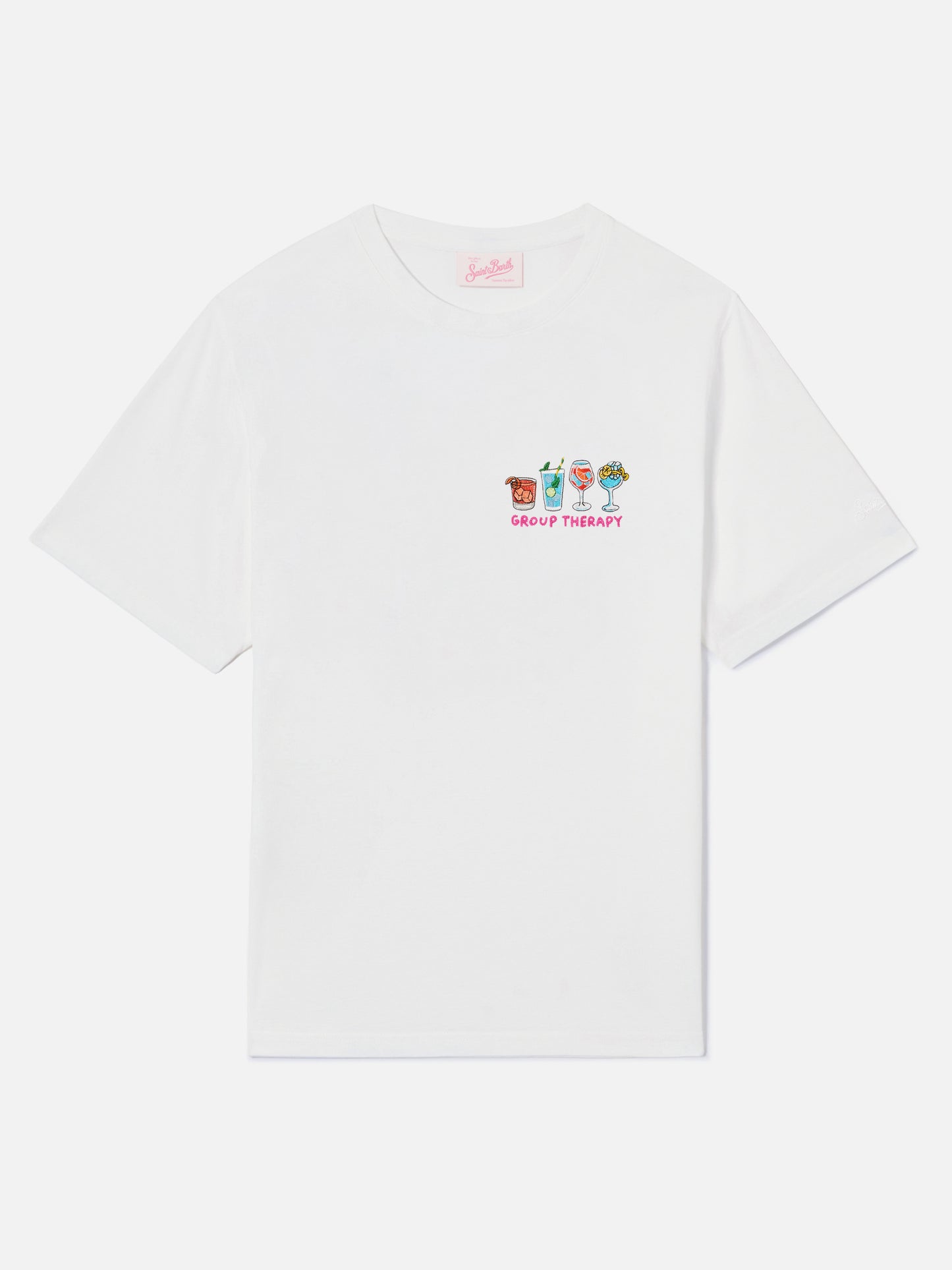 T-shirt Emilie bianca con ricamo Group Therapy