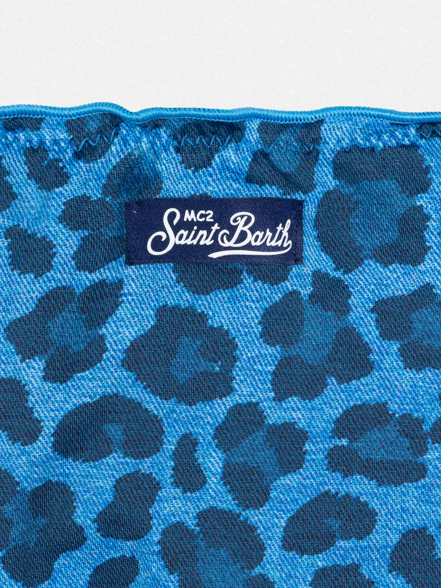 Emy classic bandeau bikini with animalier print - MC2 Saint Barth