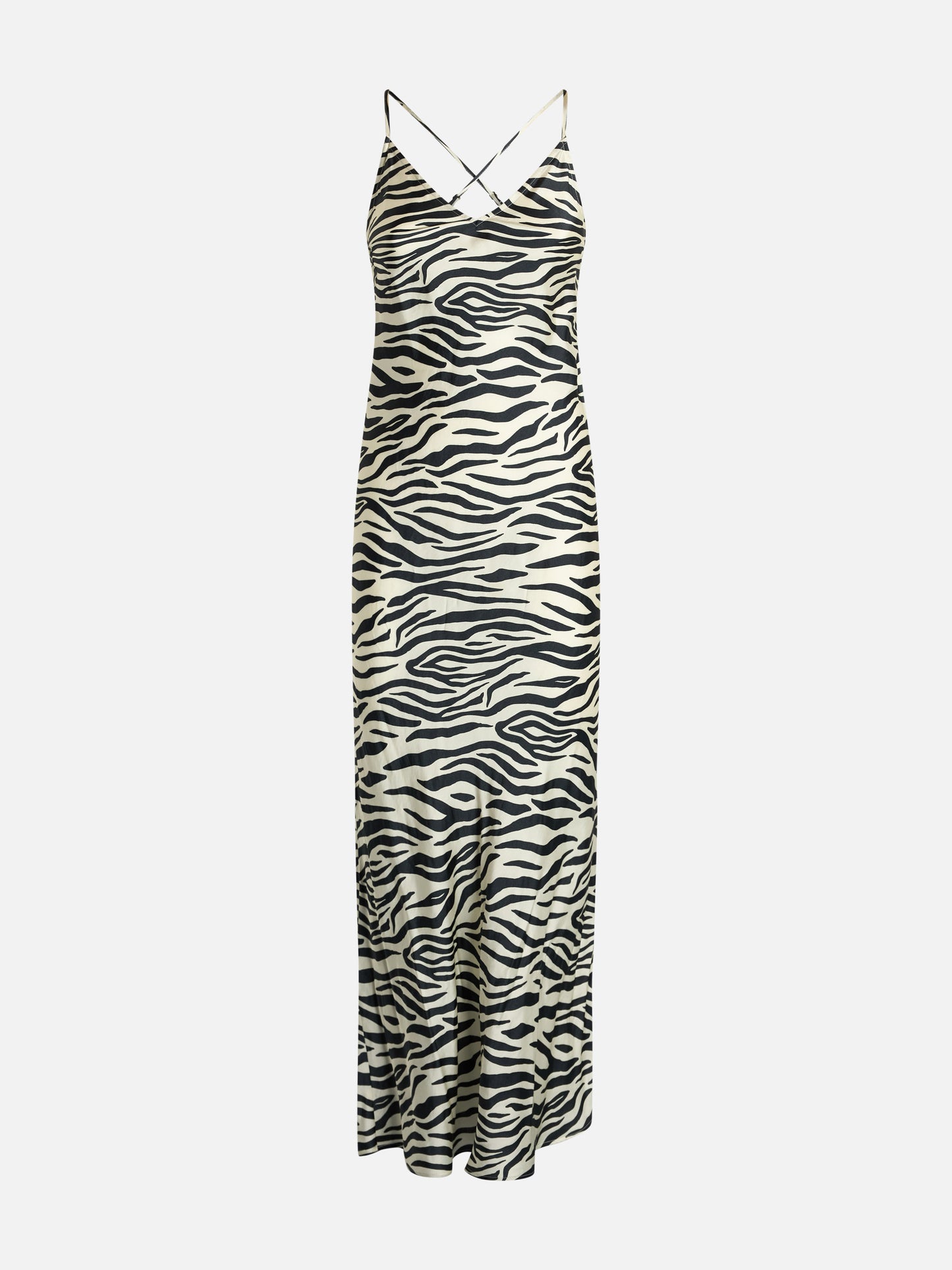 Woman satin zebra slip dress Eydis - MC2 Saint Barth