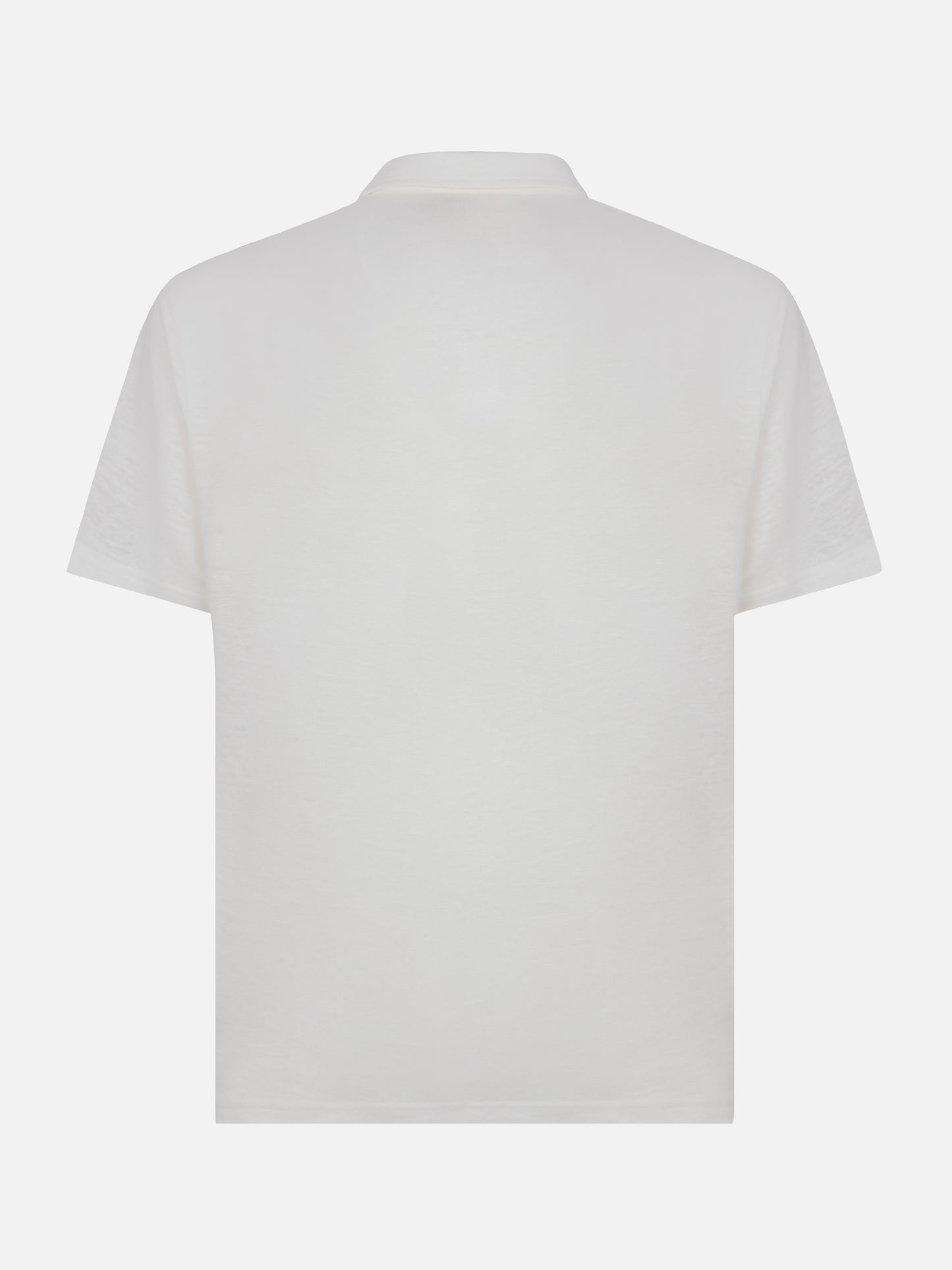 White linen buttonless polo shirt Fraser - MC2 Saint Barth