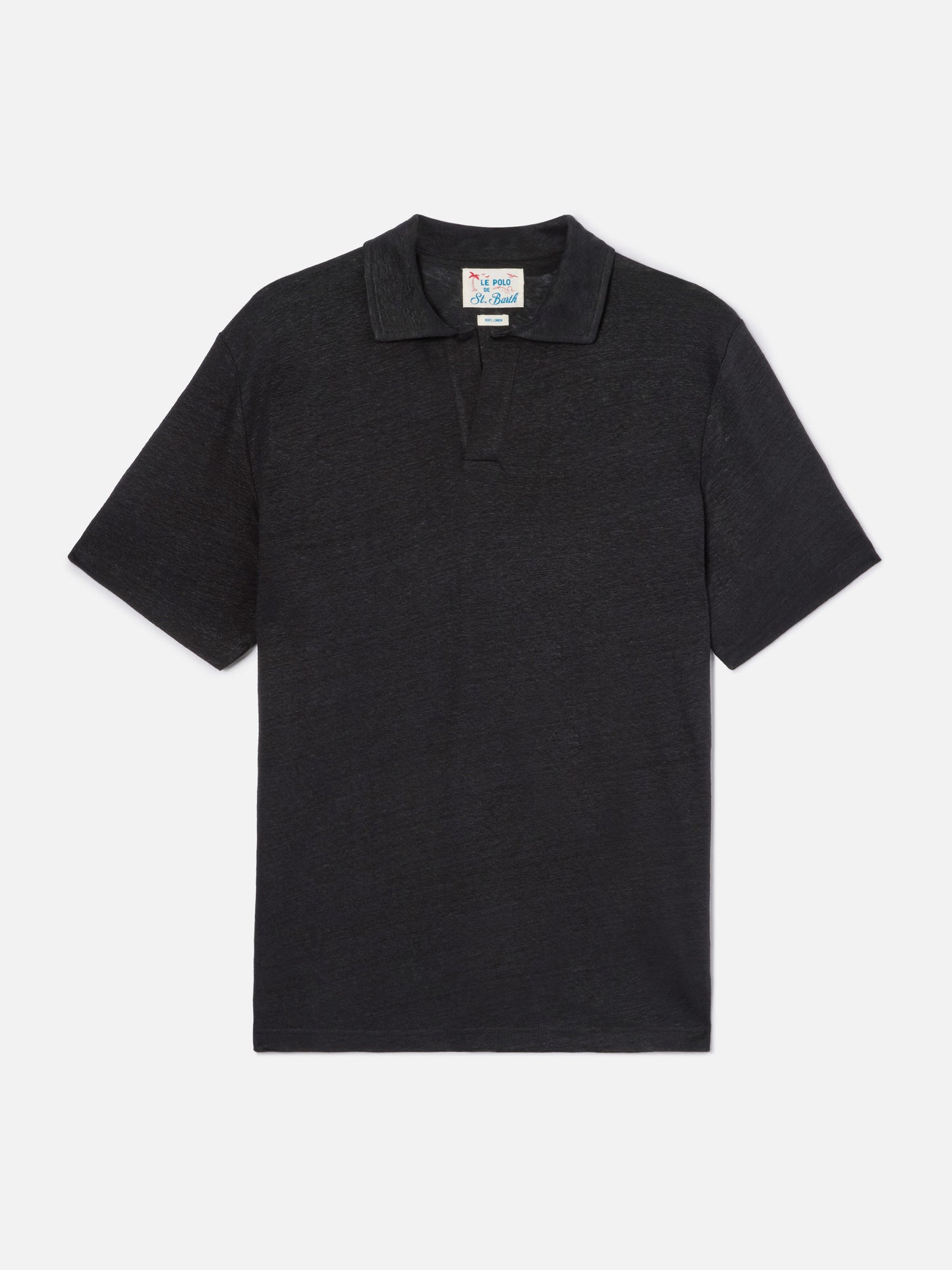 Polo Fraser in puro lino nero
