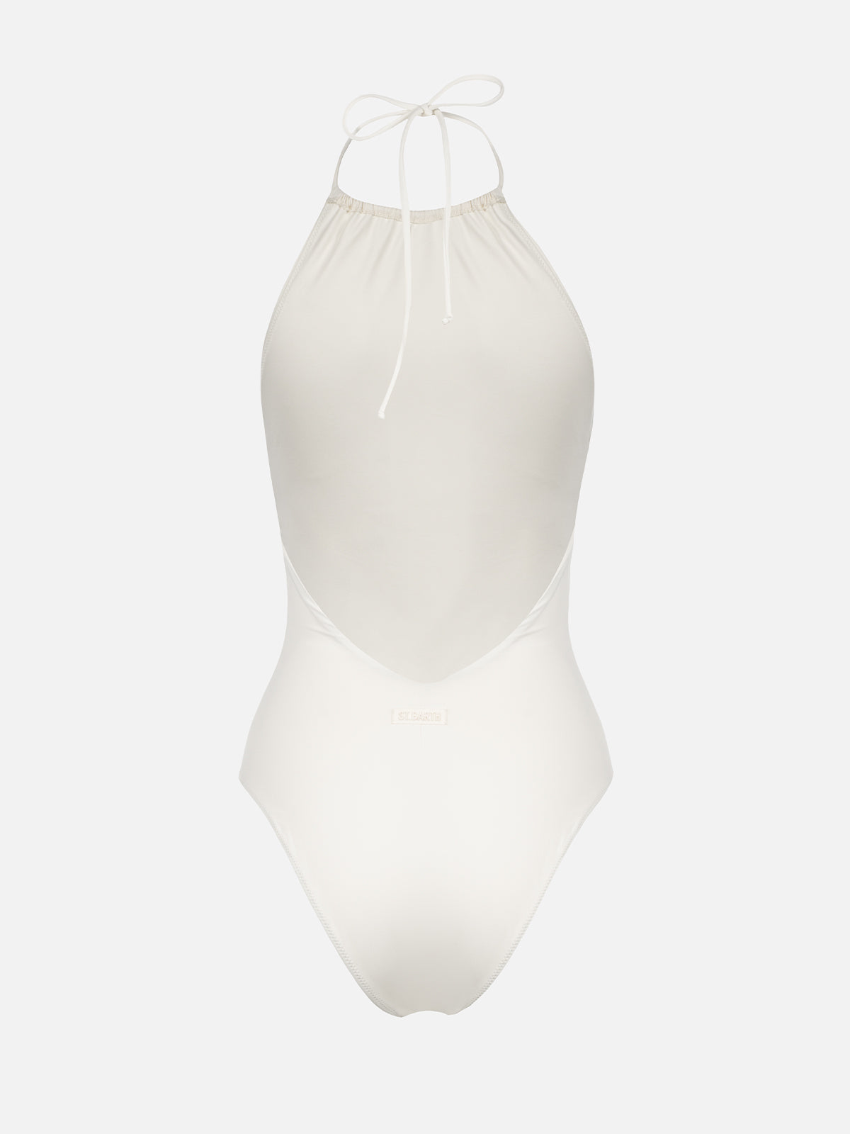 Woman cream halter neck one piece swimsuit - MC2 Saint Barth