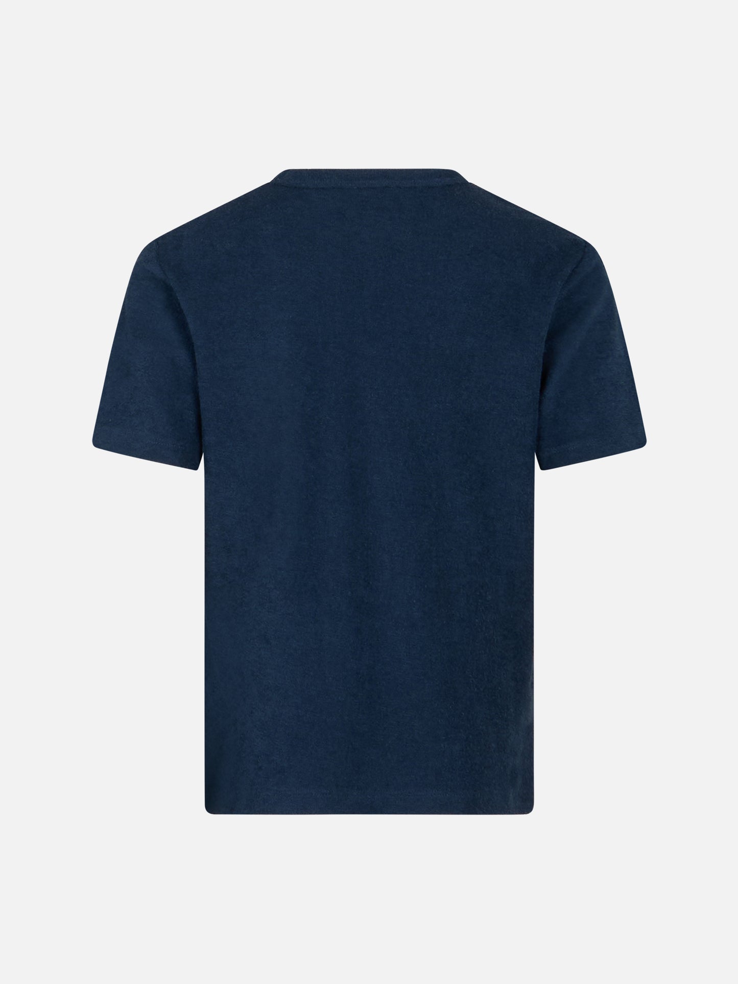 Boy navy blue terry t-shirt Gary with St. Barth embroidery - MC2 Saint Barth