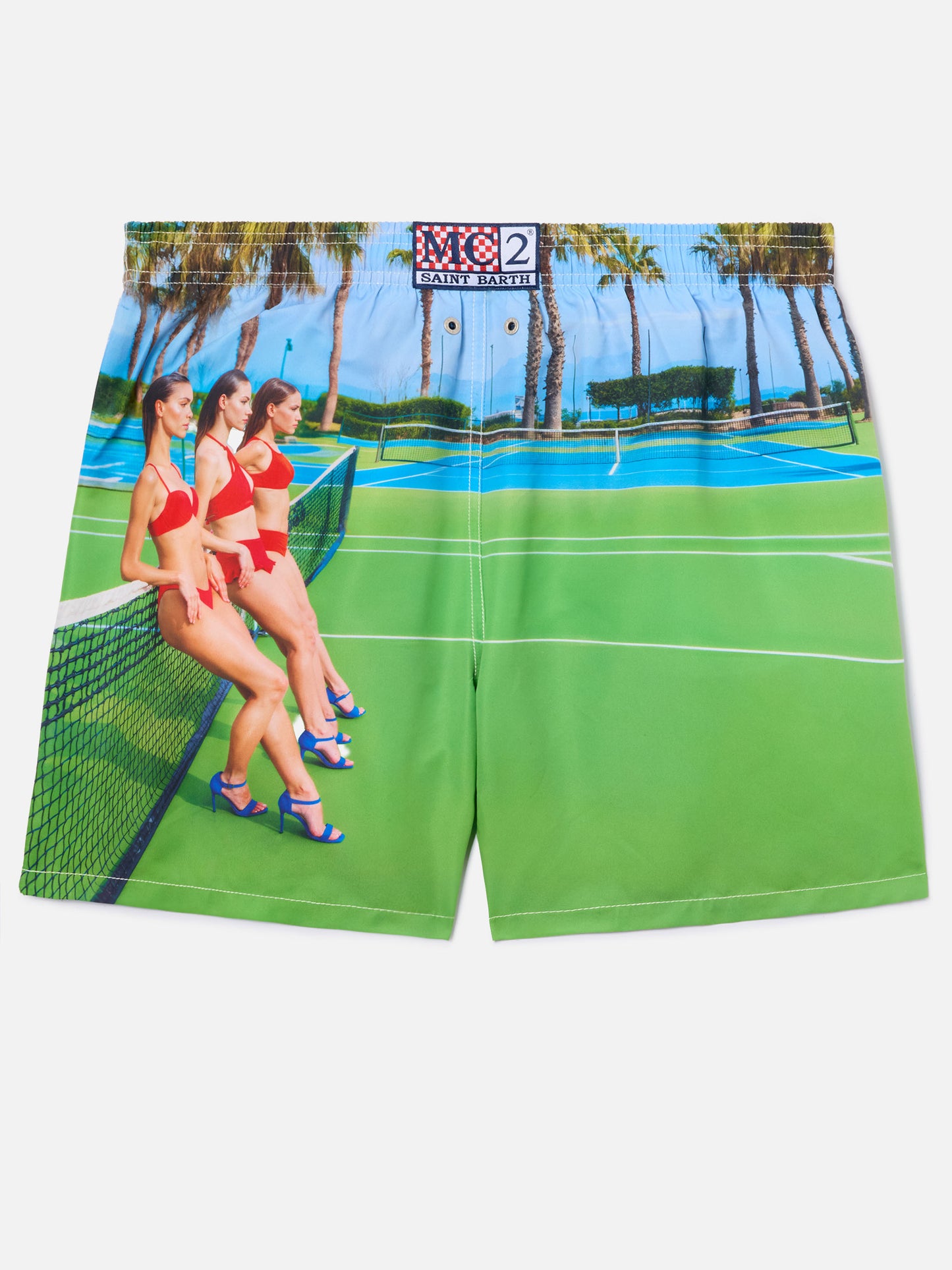 Costume mare Gustavia con stampa St. Barth Tennis | Special Edition