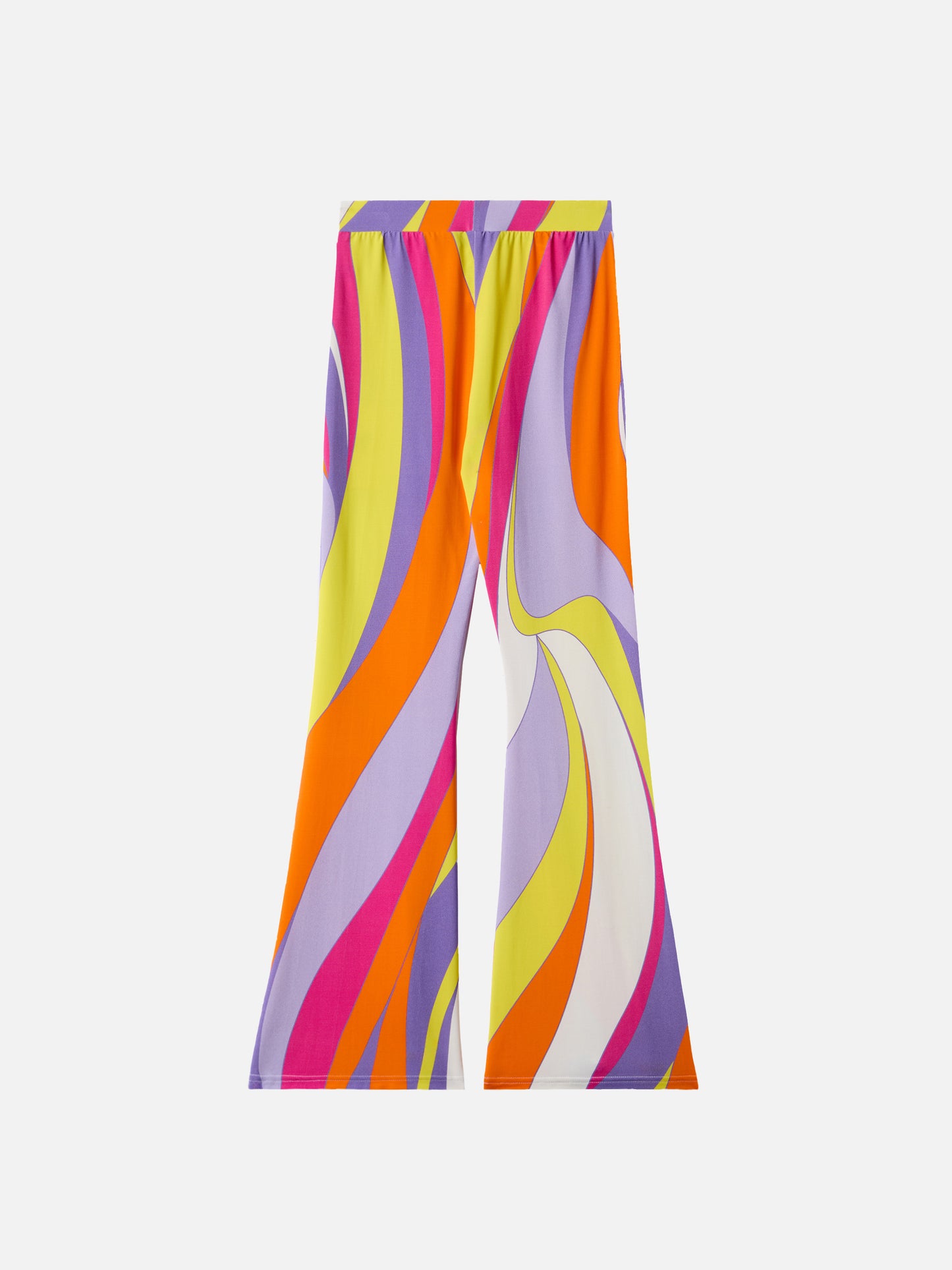 Pantaloni flare Gwenda Jr con stampa shape wave
