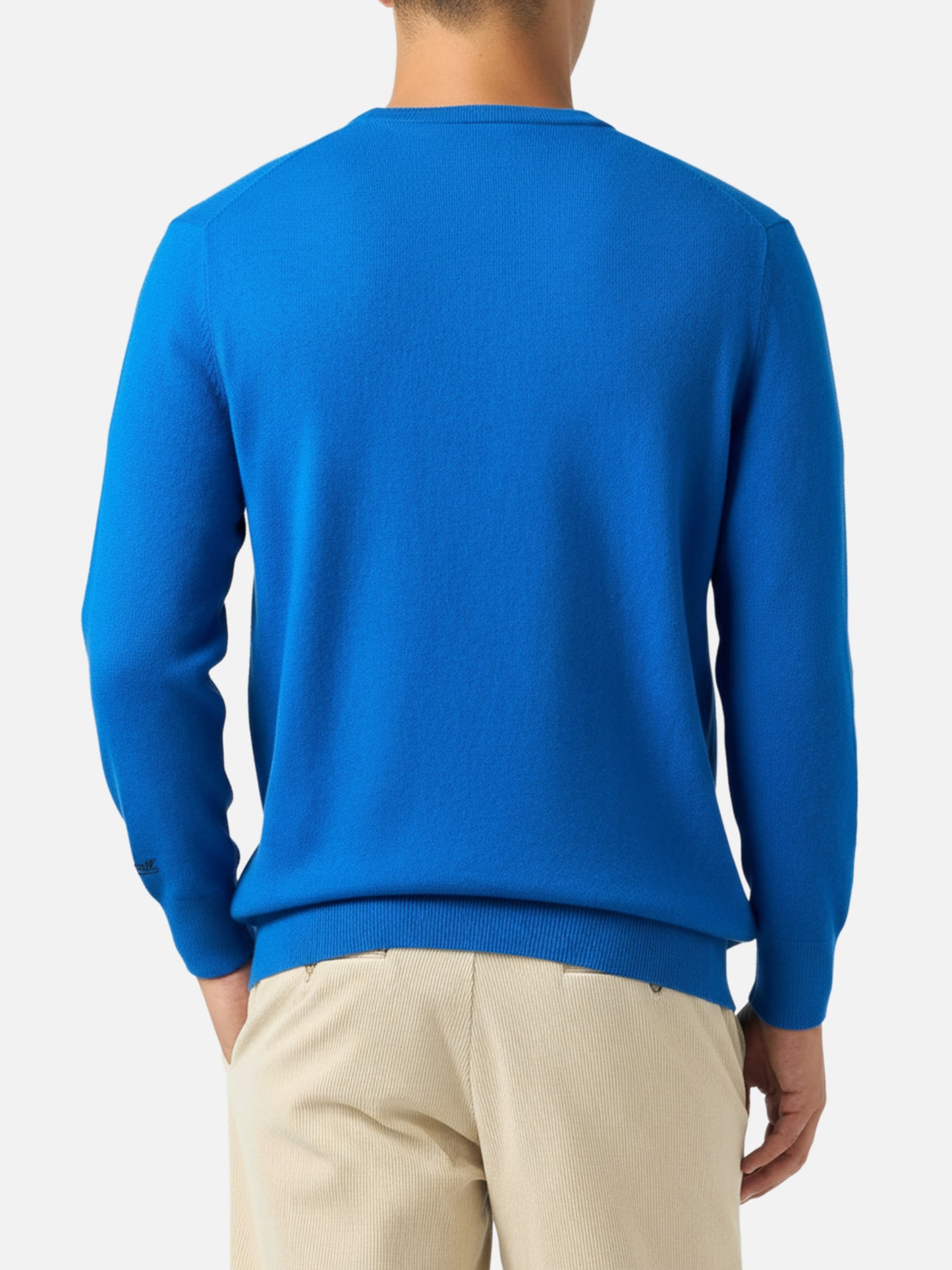Crewneck sweater Heron with Grappino vs Bombardino embroidery