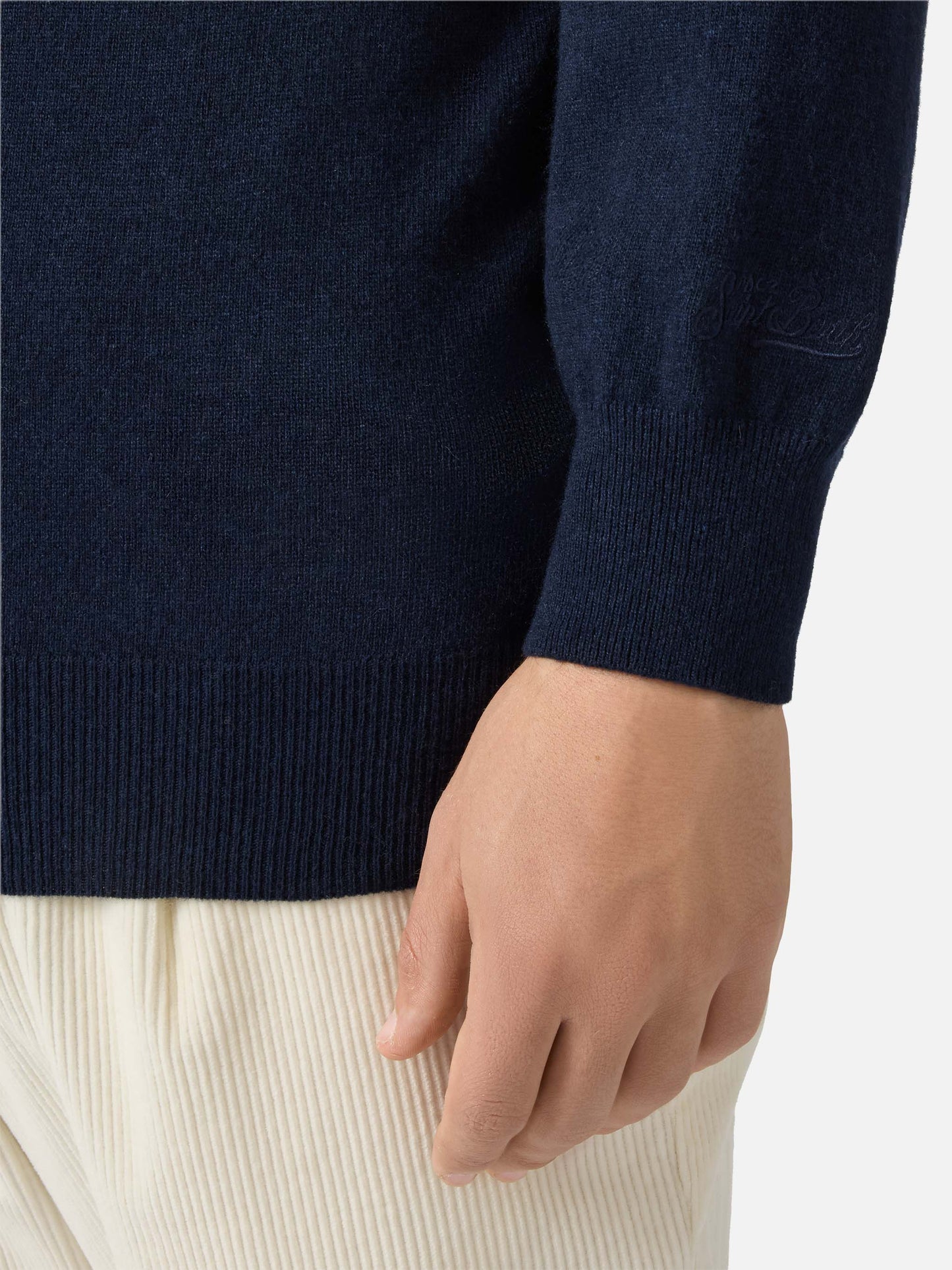 Crewneck Heron Light with Non sono bello, piaccio! embroidery | VACANZE DI NATALE SPECIAL EDITION