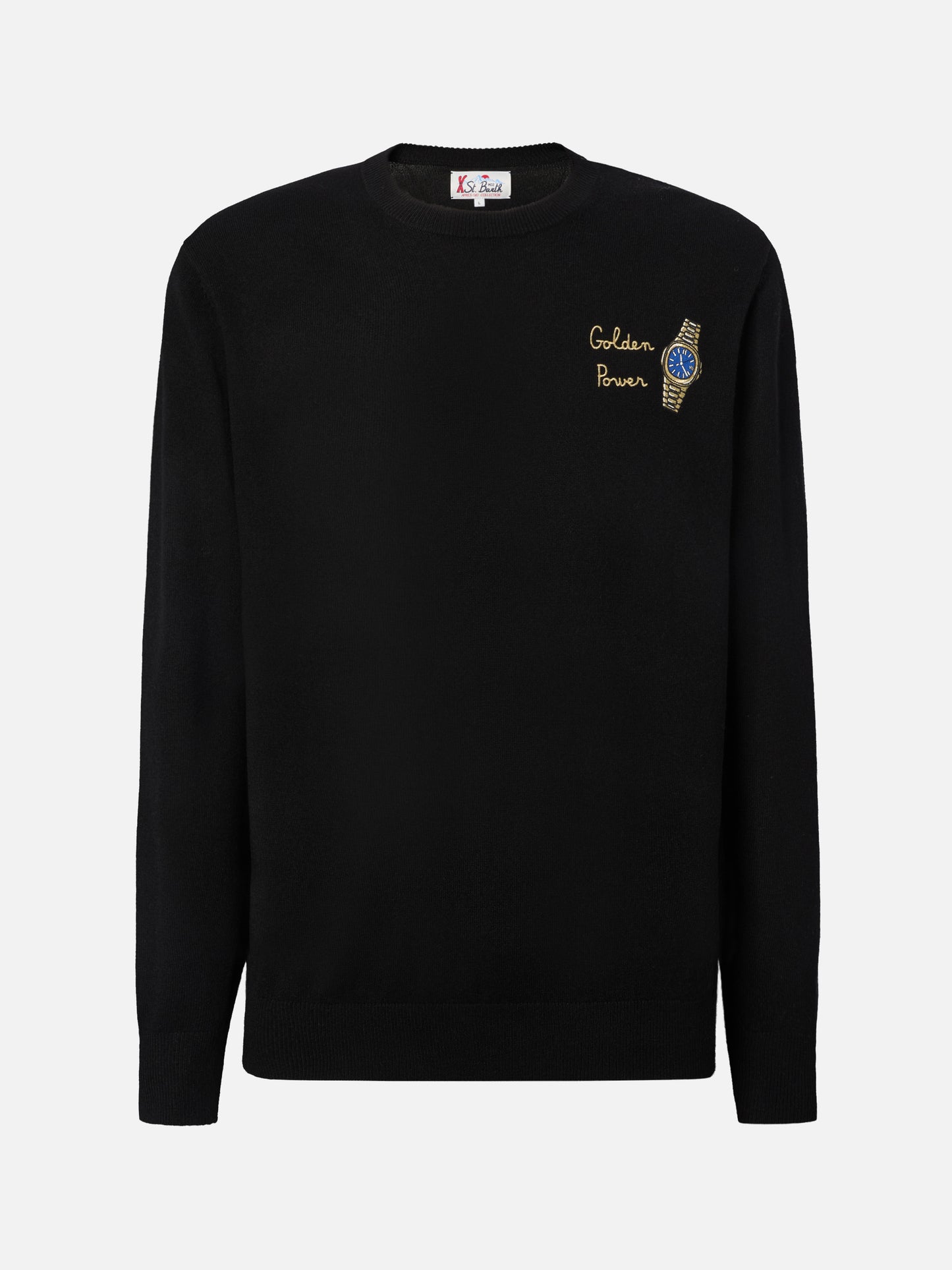 Crewneck sweater Heron Light with Golden Power embroidery
