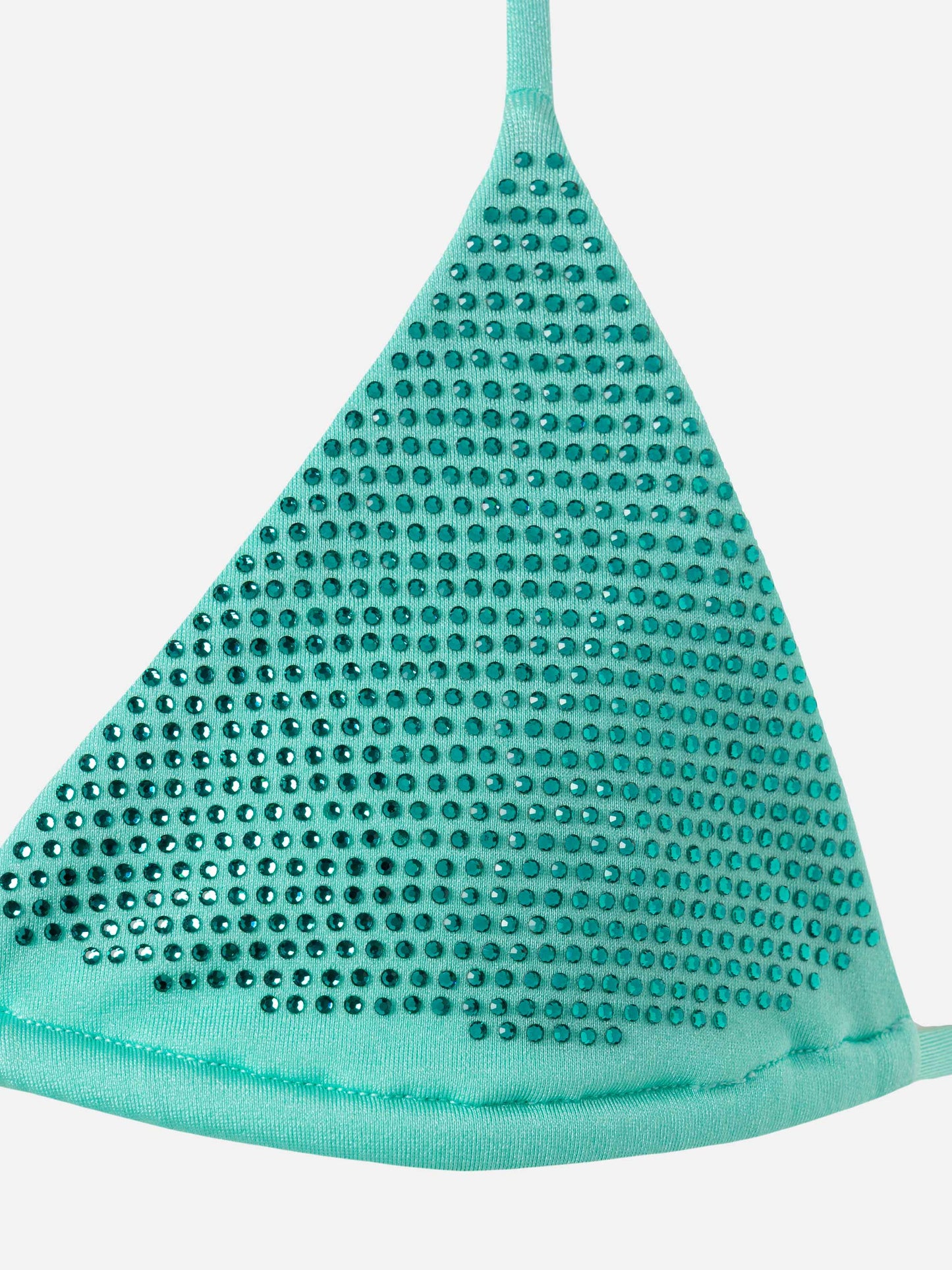 Holly water green classic triangle bikini with rhinestones - MC2 Saint Barth