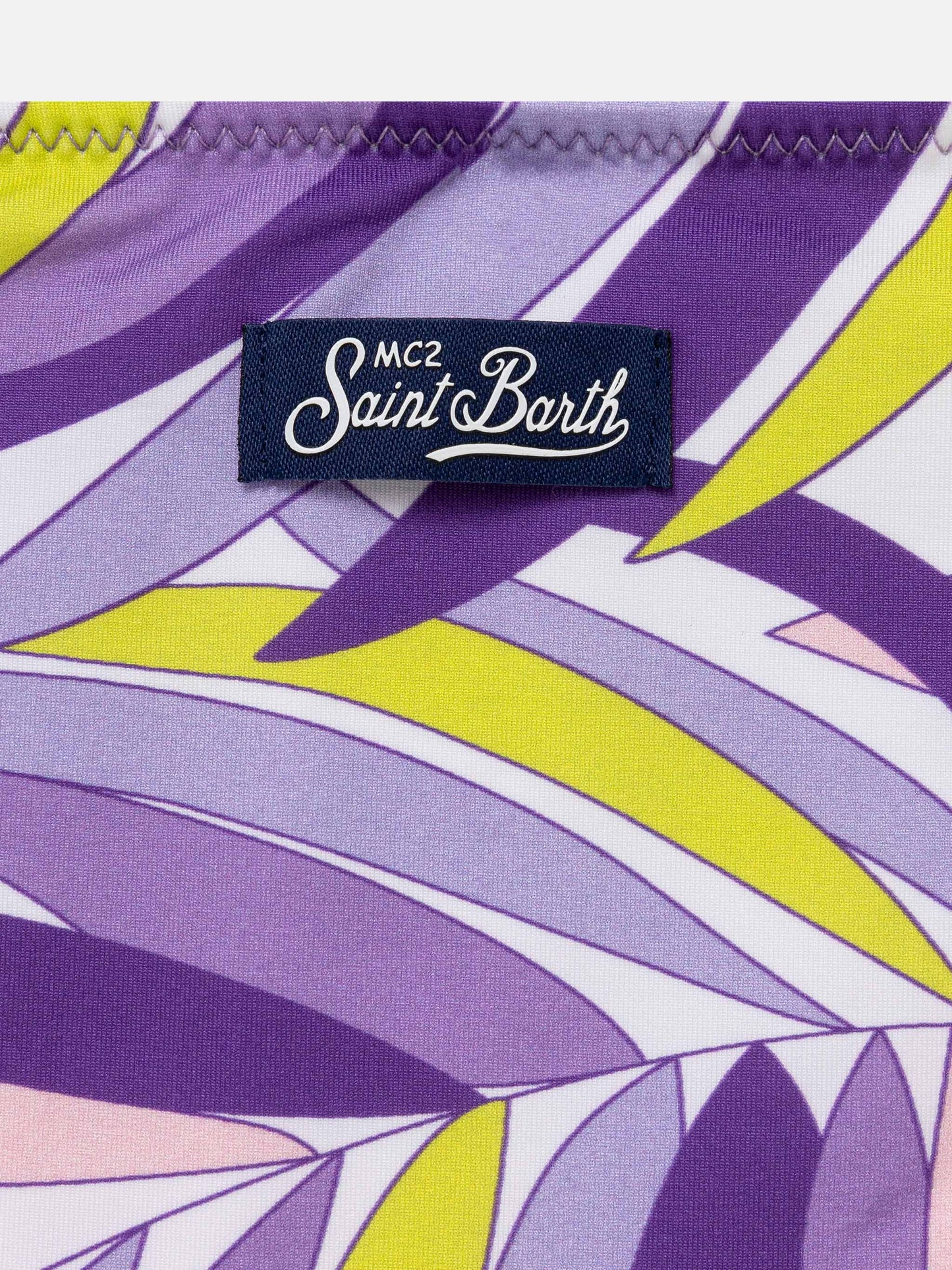 Girl triangle bikini with palms leaves - MC2 Saint Barth