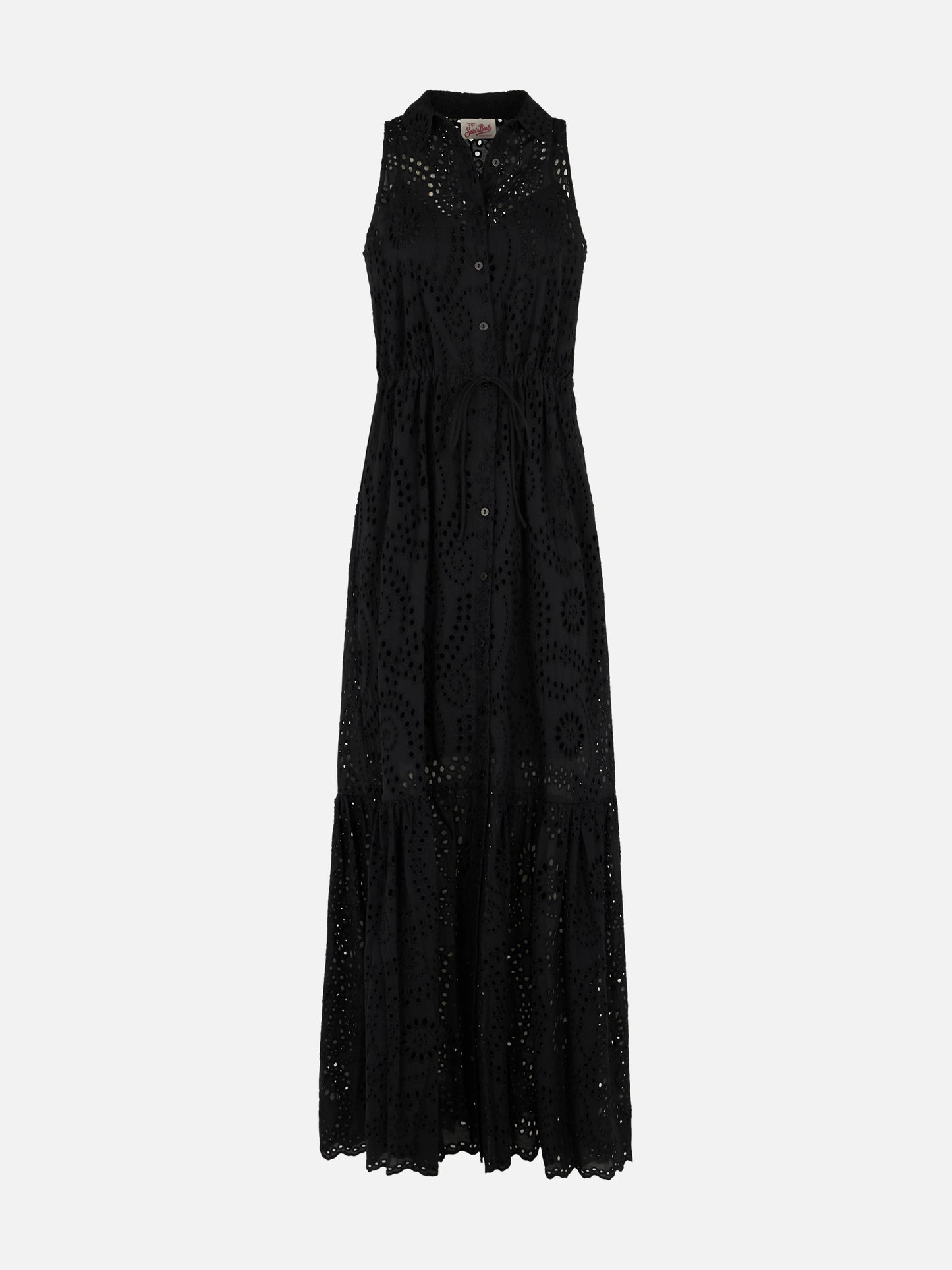 Woman black Sangallo lace halterneck dress - MC2 Saint Barth