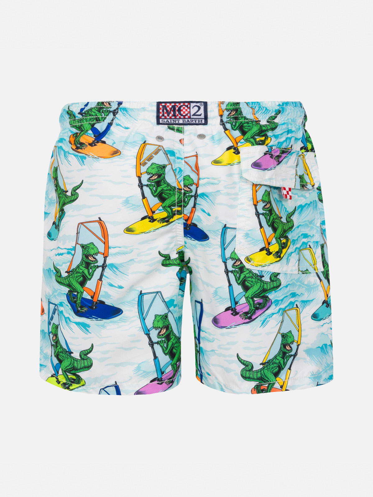 Boy swim shorts with dinosaur print - MC2 Saint Barth