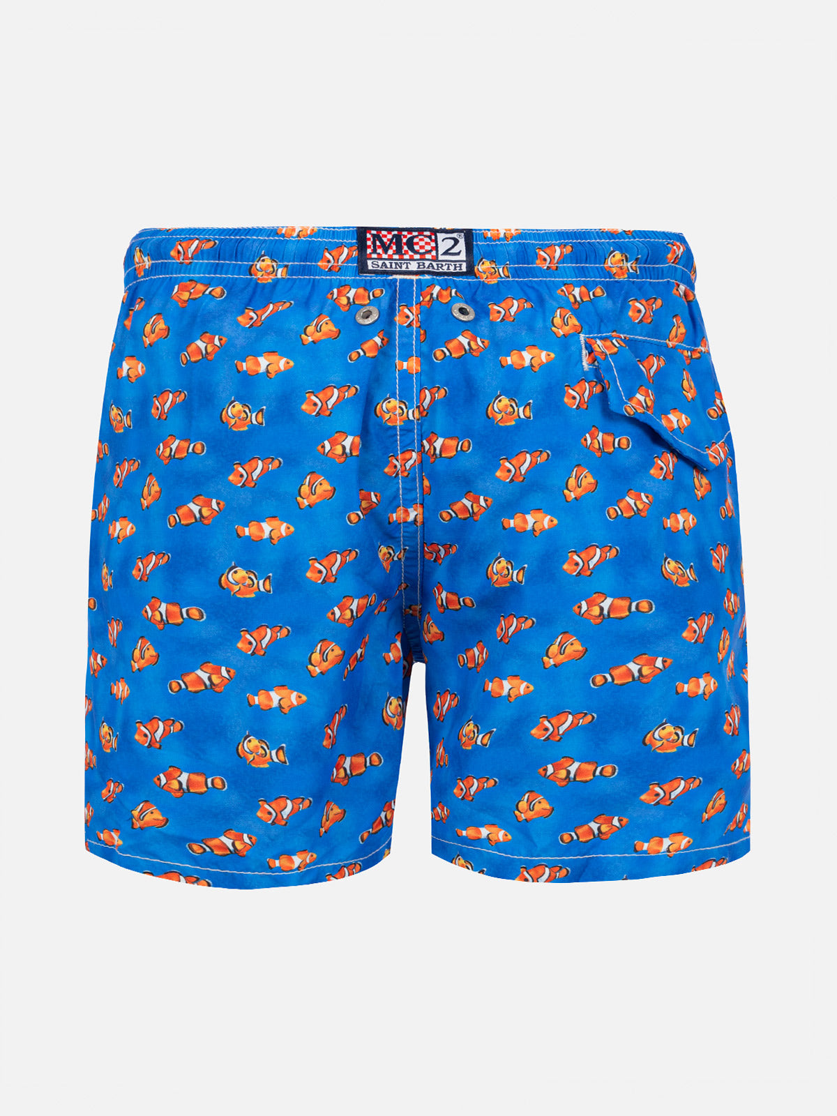 Boy light fabric swim shorts with clownfish print - MC2 Saint Barth