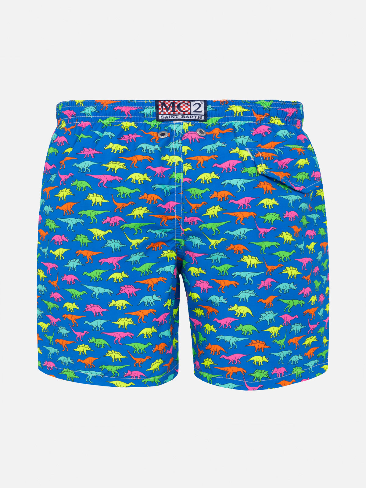 Boy swim shorts with multicolor dinosaur print - MC2 Saint Barth