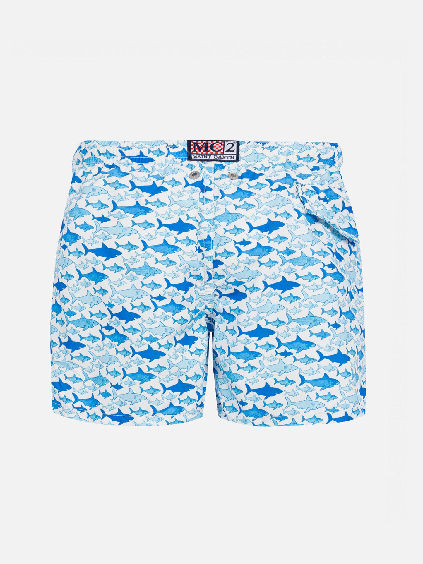Boy swim shorts with shark print - MC2 Saint Barth