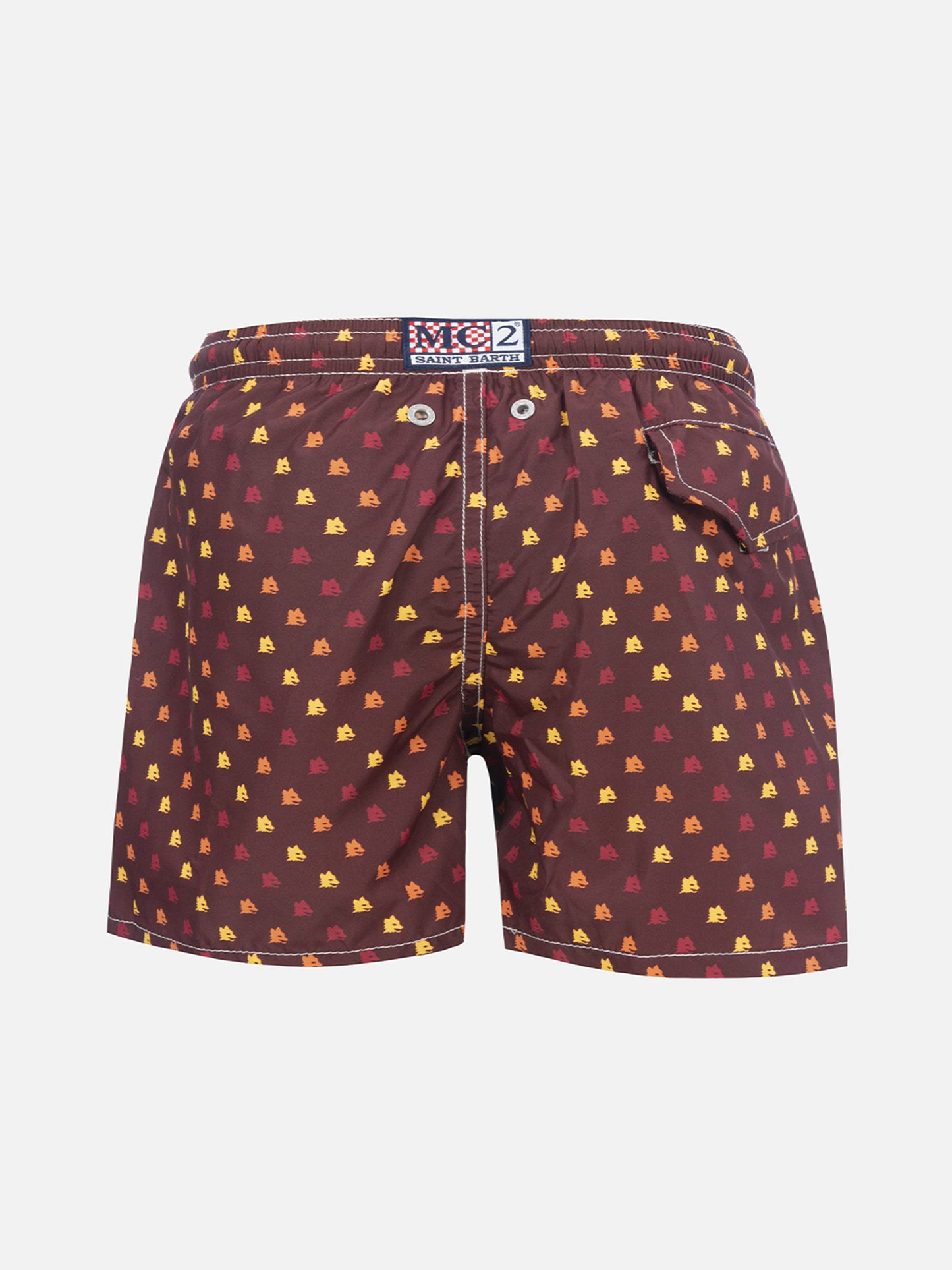 Boy swim shorts with AS Roma print | AS ROMA SPECIAL EDITION - MC2 Saint Barth