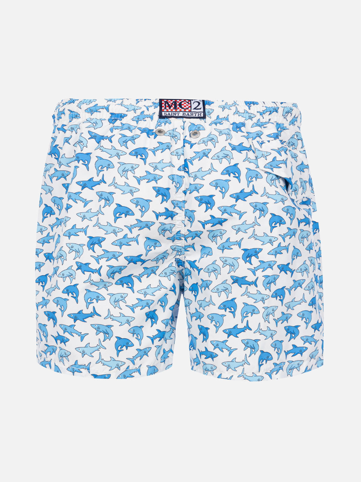 Boy swim shorts with sharks print - MC2 Saint Barth
