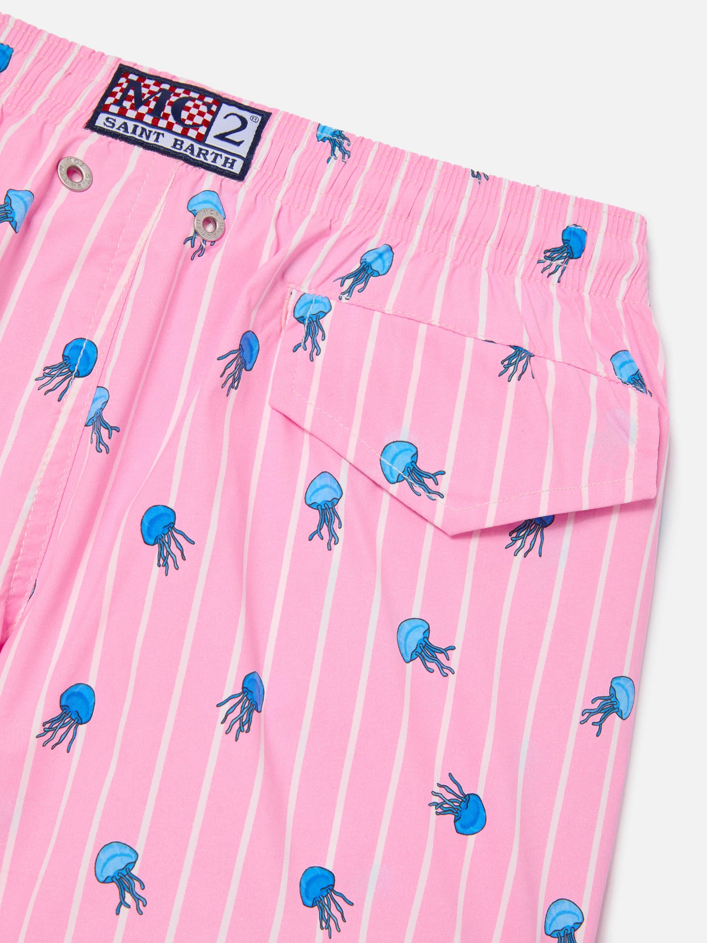 Costume Jean Lighting Stretch rigato con stampa meduse all over