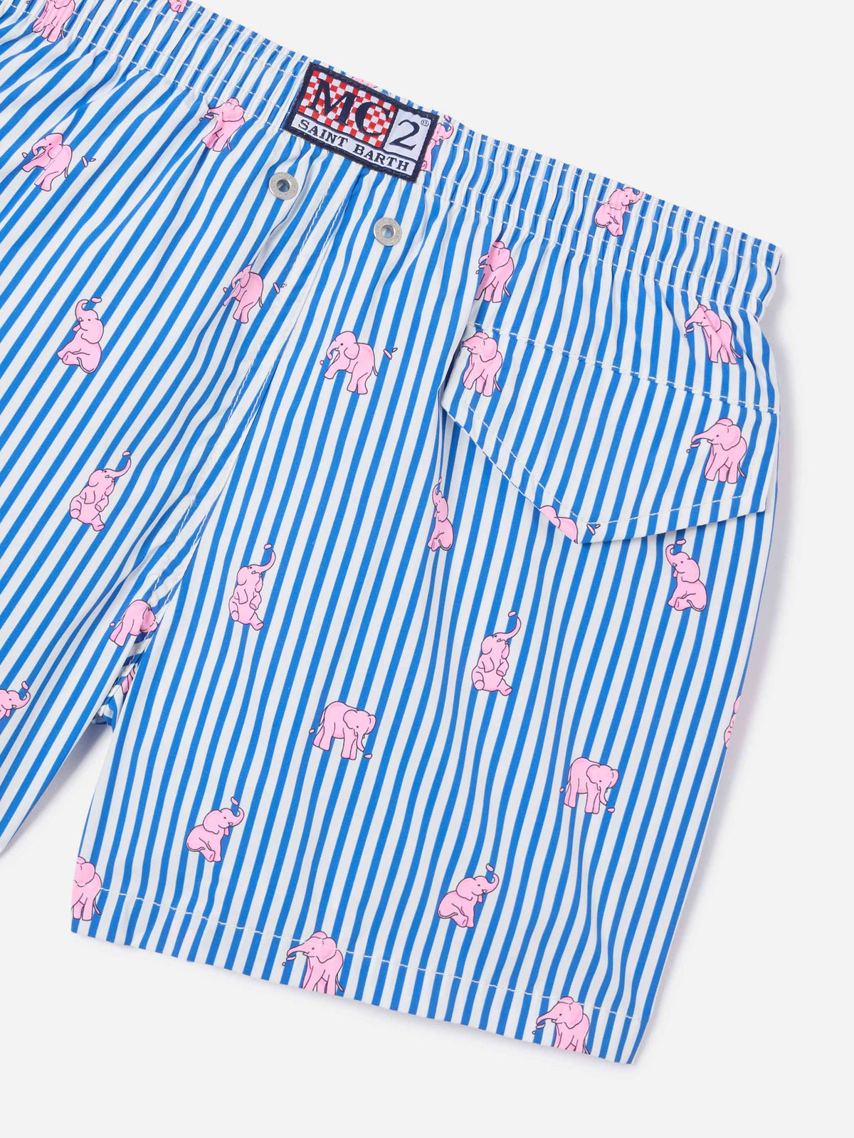Costume Jean Lighting Stretch rigato con stampa elefantini