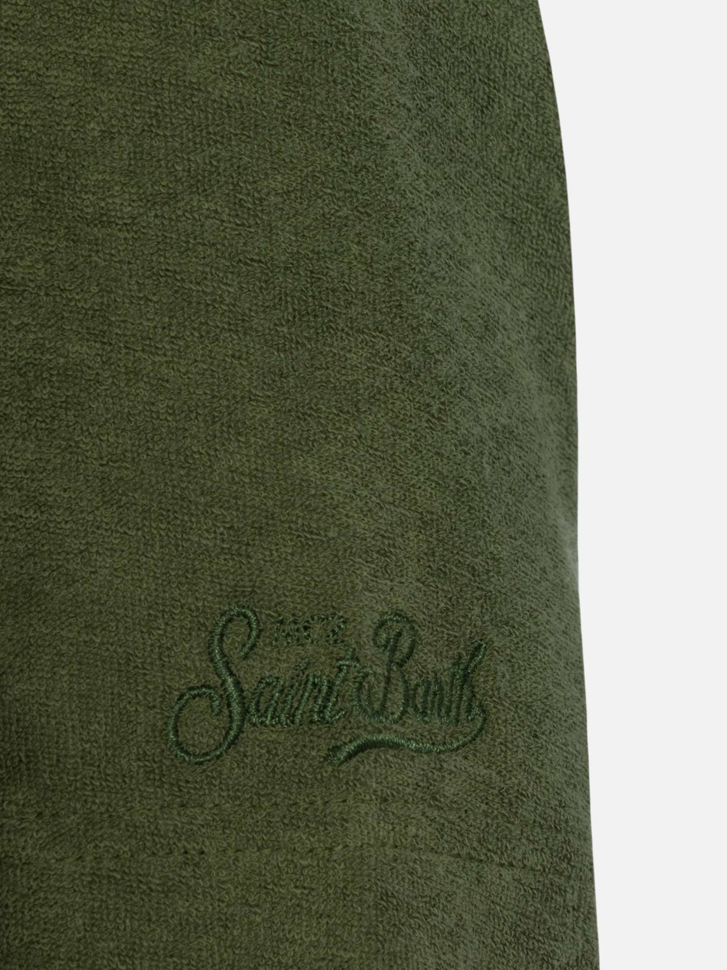 Jeremy military green terry buttonless polo shirt - MC2 Saint Barth
