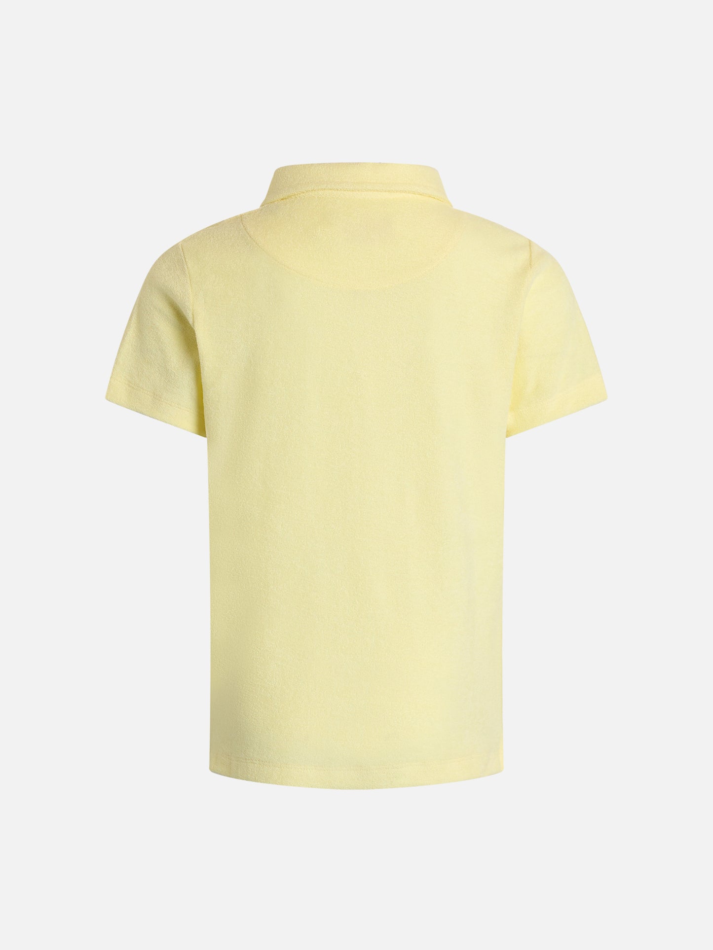 Boy pale yellow terry polo shirt Jeremy Jr - MC2 Saint Barth