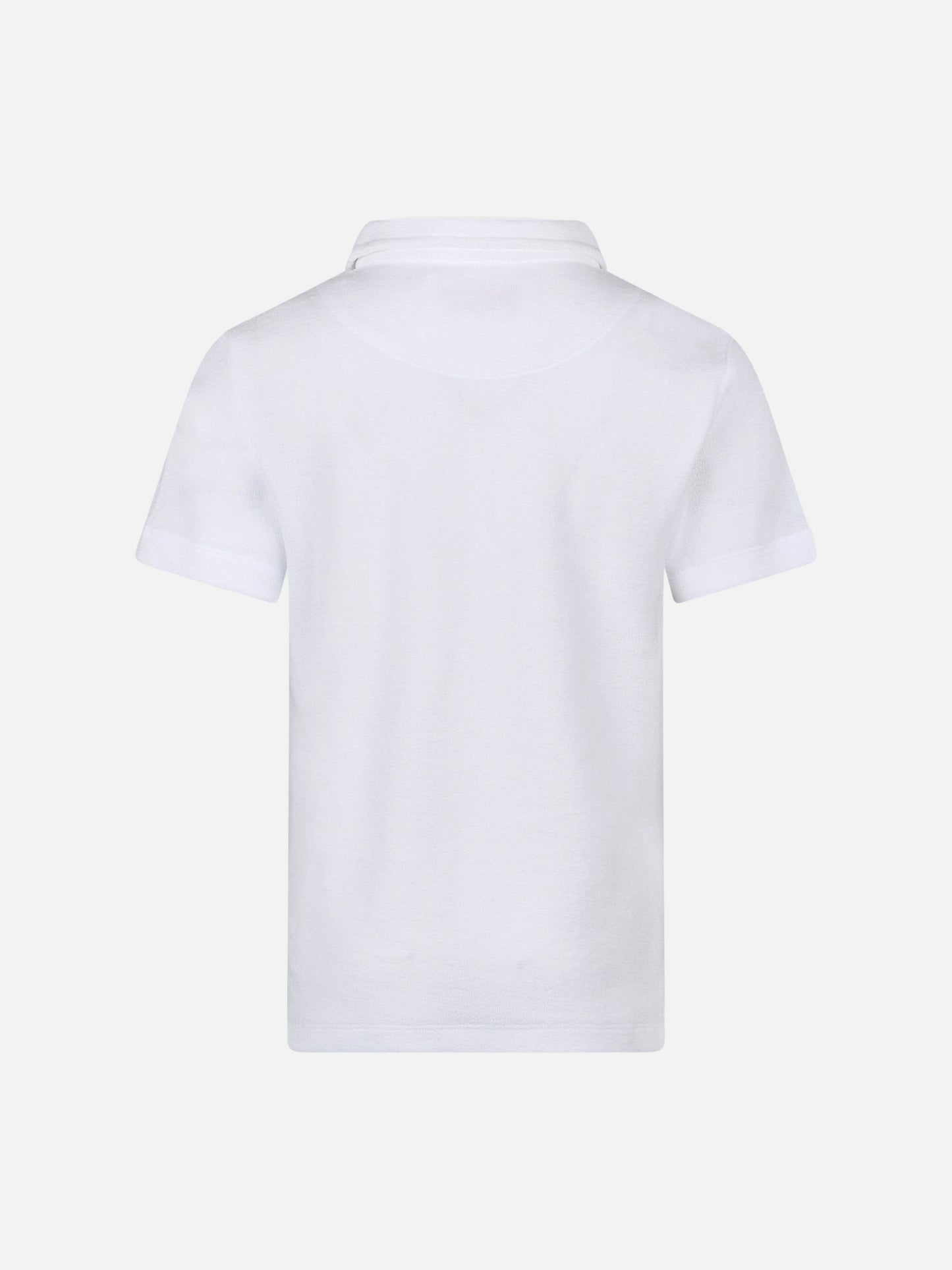 Boy white terry polo shirt Jeremy Jr - MC2 Saint Barth