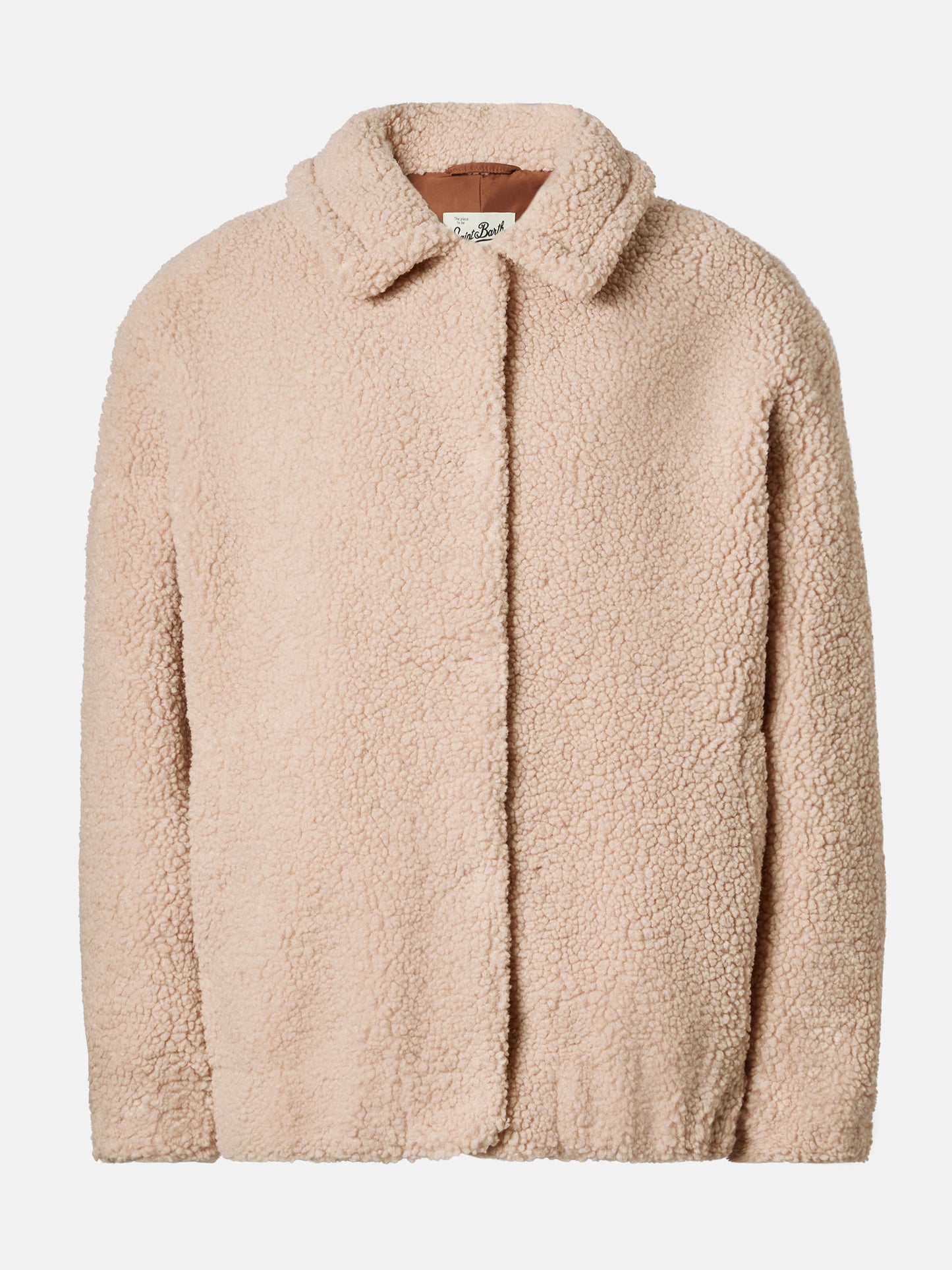 Jeanne Teddy-Bomberjacke mit Rückenaufnäher