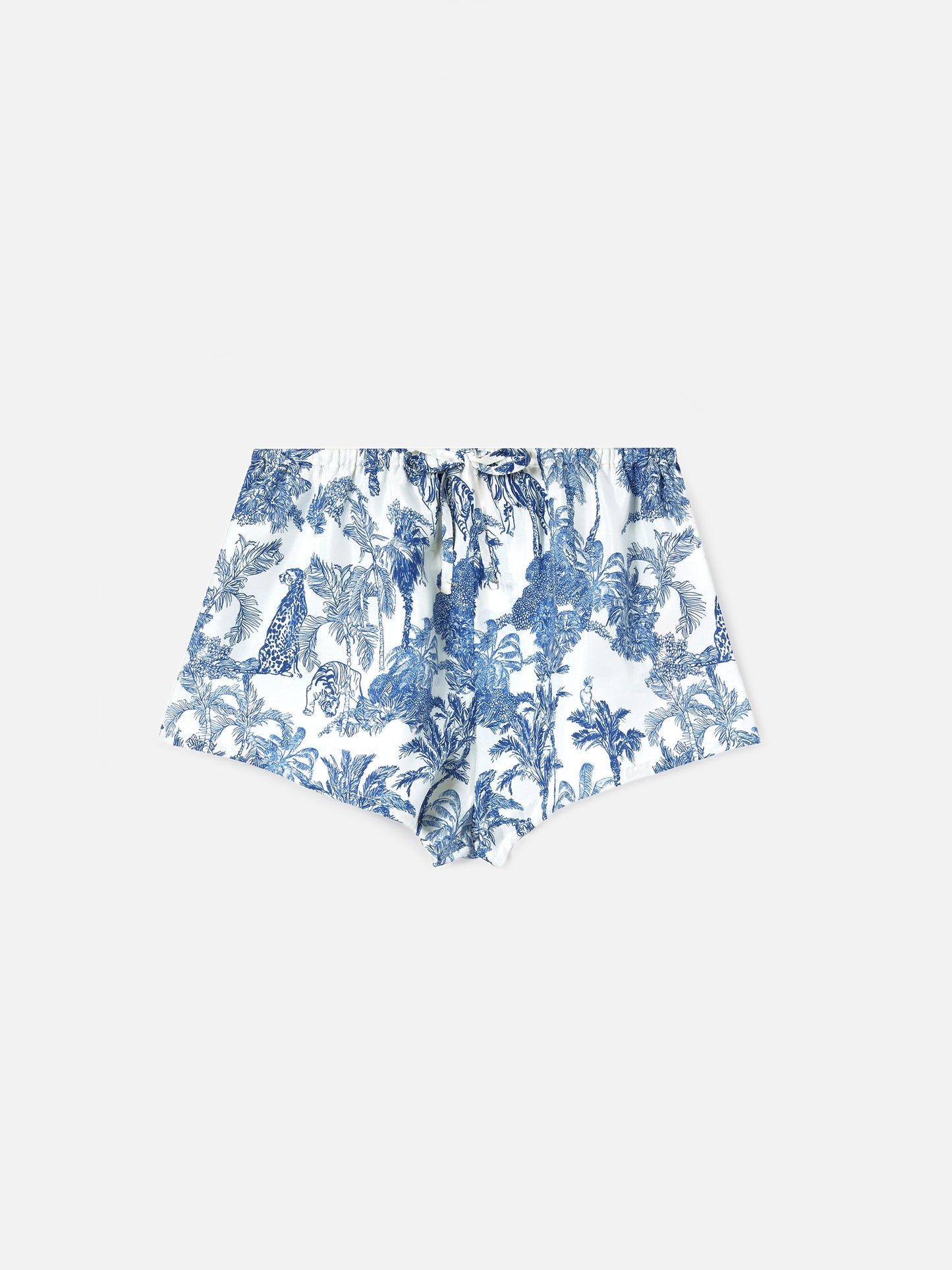 Shorts Kammy in seta con stampa toile de jouy