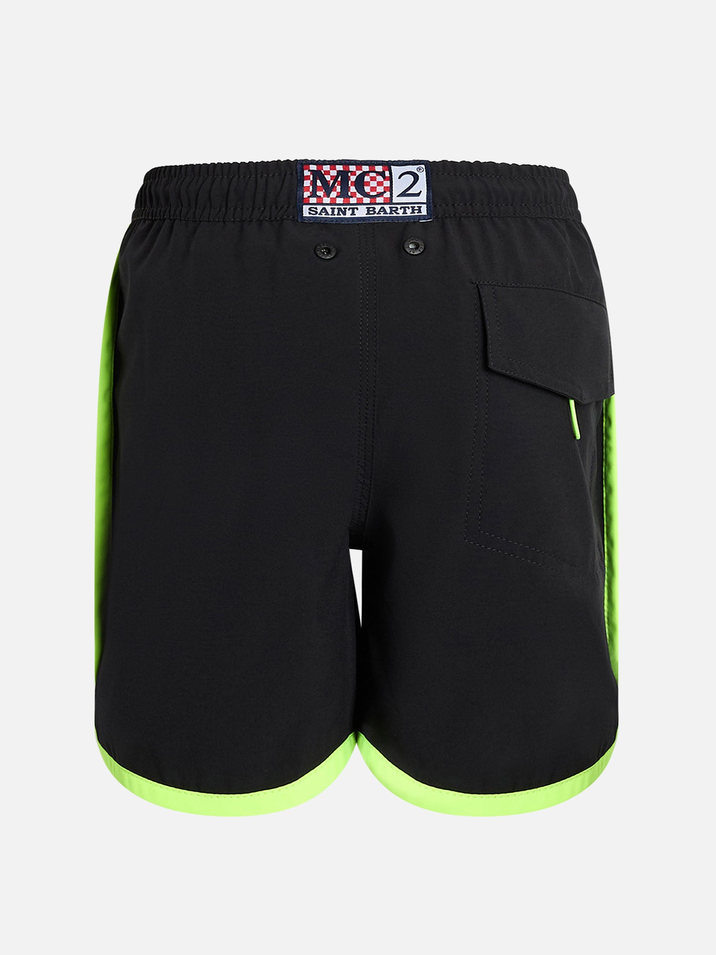 Boy long lentgh black swim shorts Kyte Comfort Jr - MC2 Saint Barth
